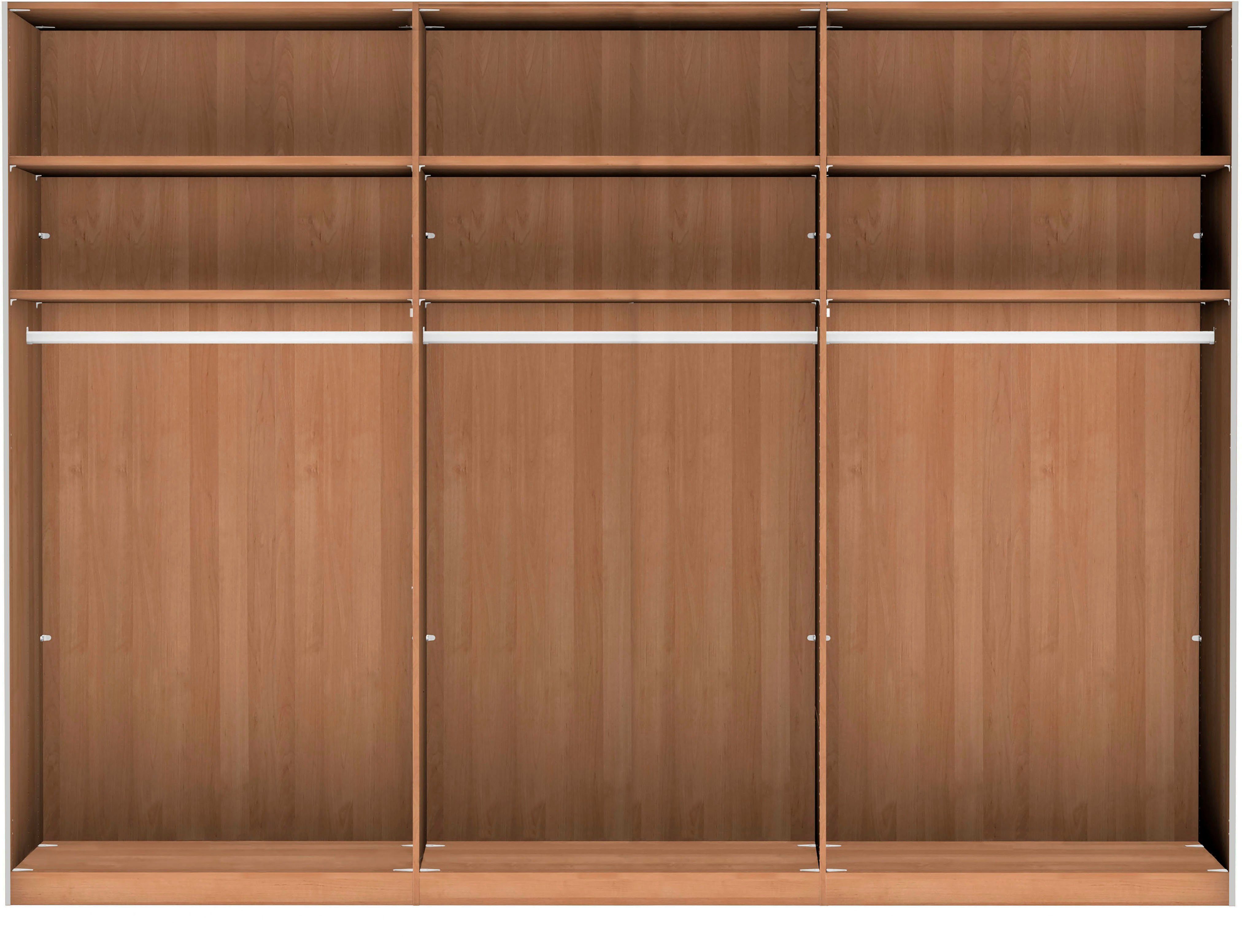 WIEMANN Zweefdeurkast Cardiff met massief houten deuren en spiegel