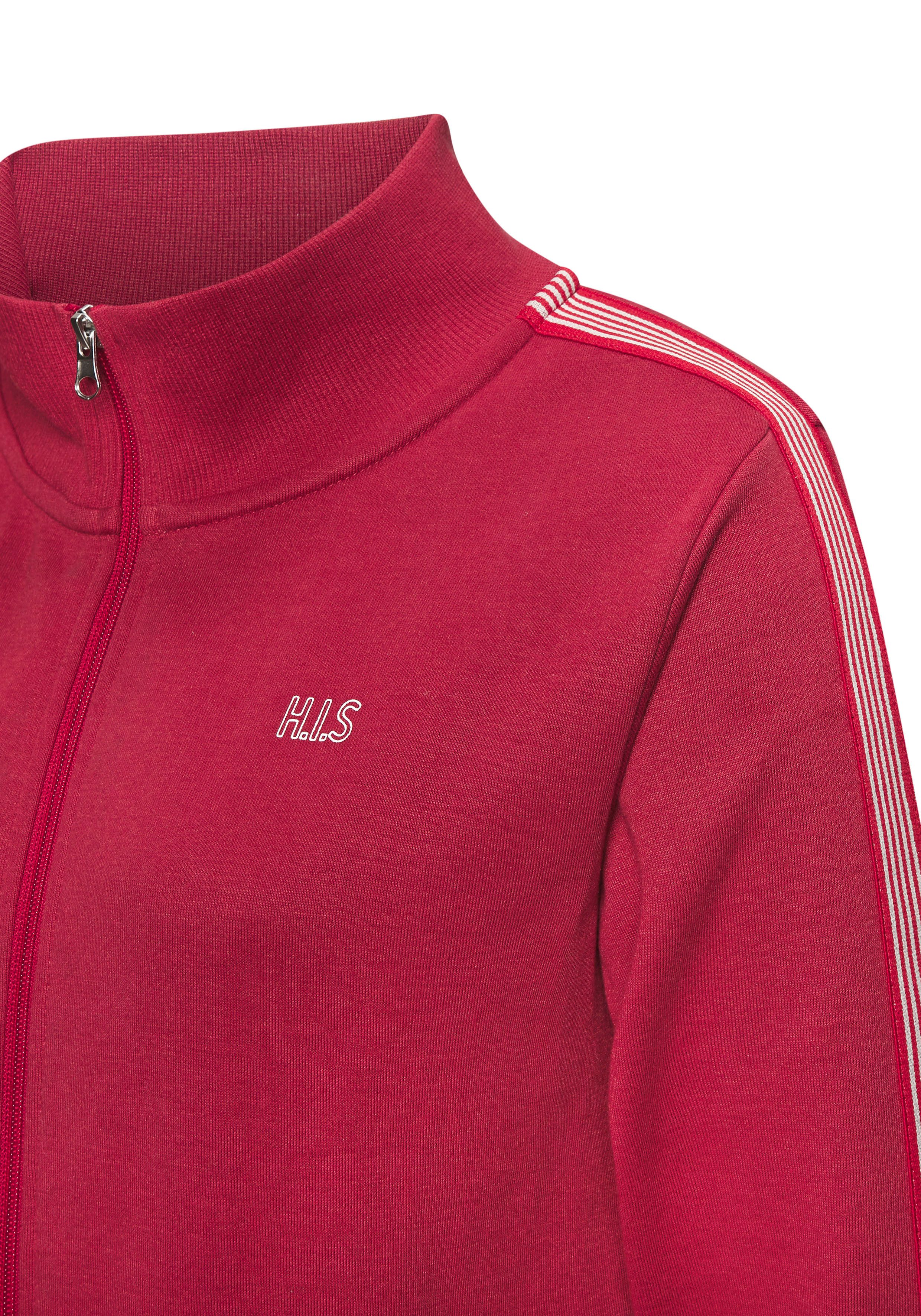 H.I.S Sweatvest met gestreepte tape aan de mouwen