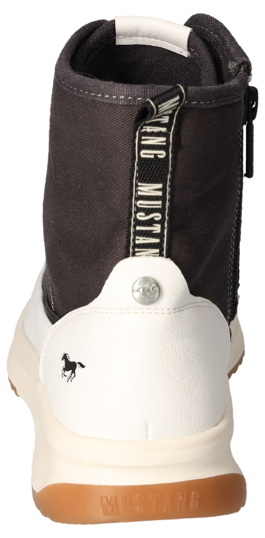 Mustang Shoes Hoge veterschoenen plateau, high top-sneaker, vrijetijdsschoen met rits
