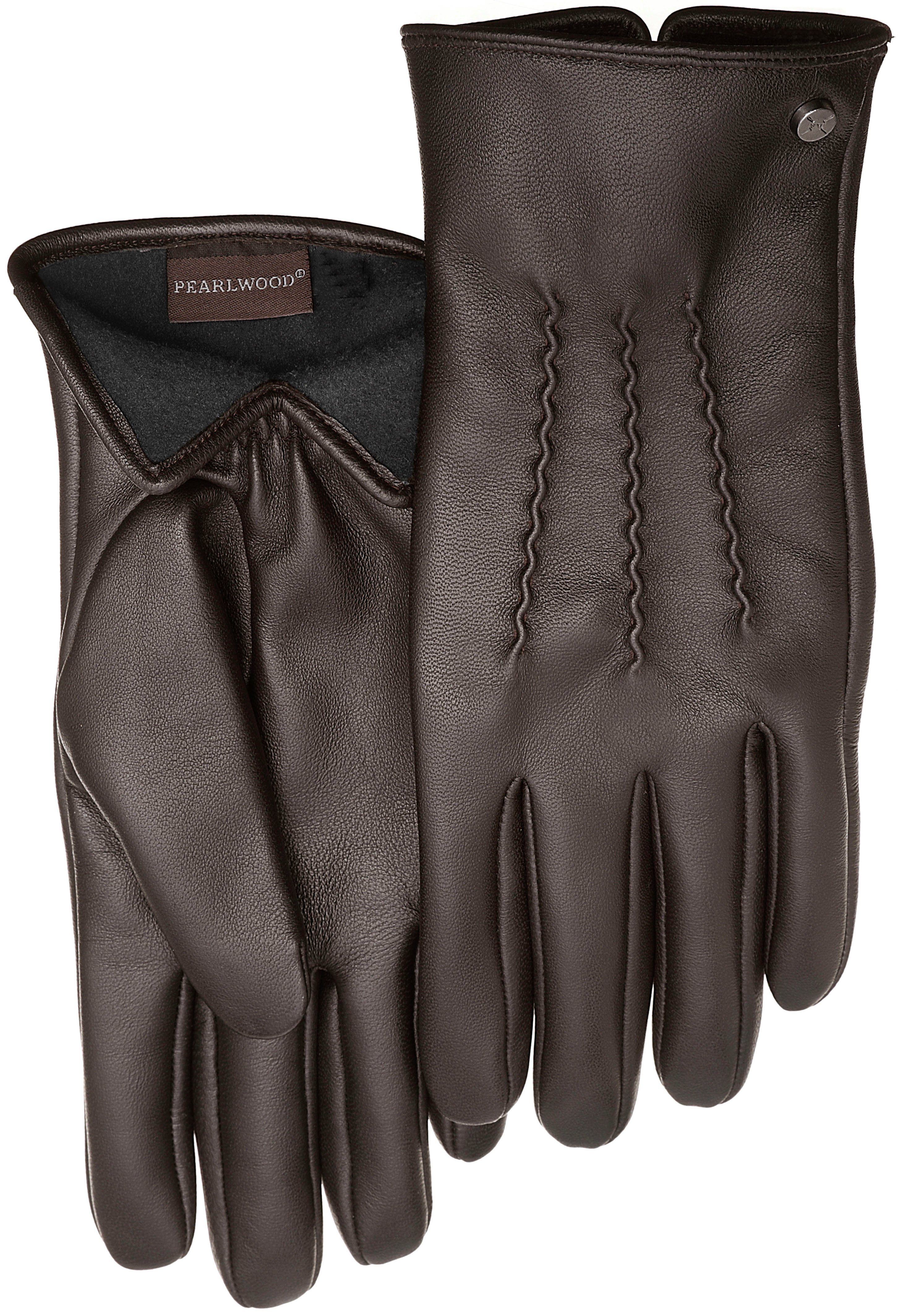 PEARLWOOD Leren handschoenen Gates , zachte binnenvoering van fleece