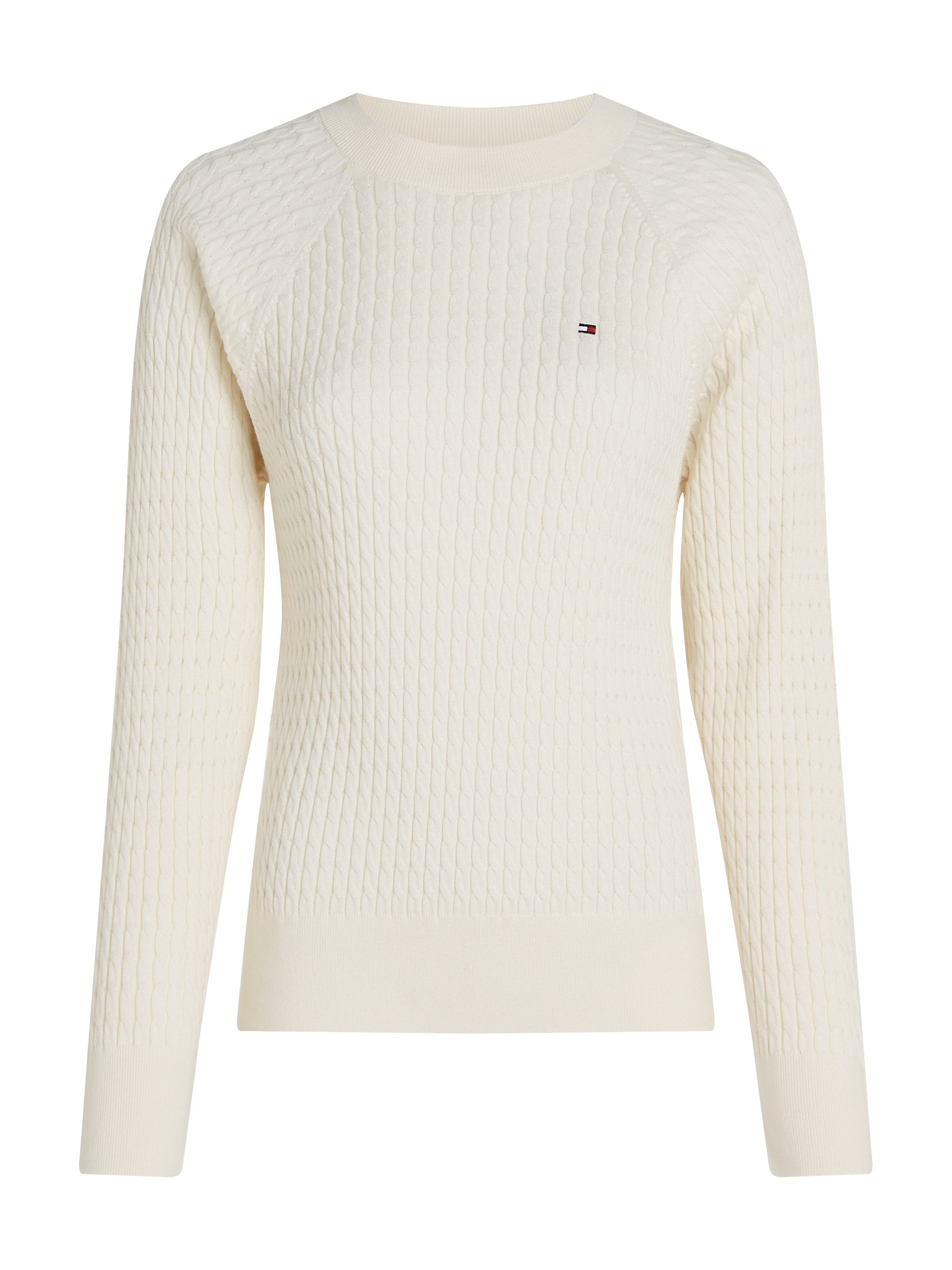 Tommy Hilfiger Trui met ronde hals CO CABLE C-NK SWEATER