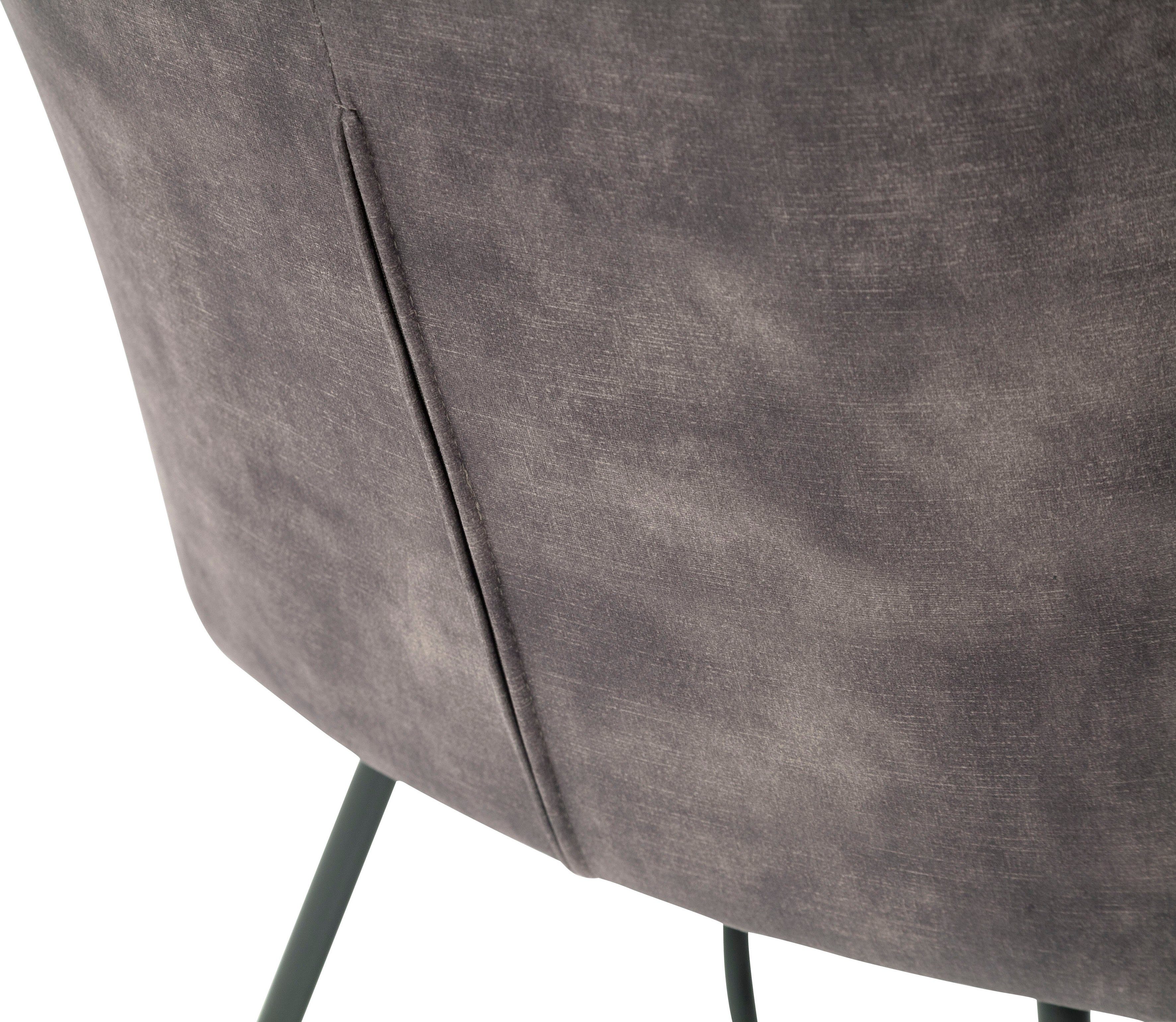 MCA furniture Eetkamerstoel Panama Vintage suède-look met opstaande naad, stoel belastbaar tot 120 kg (2 stuks)