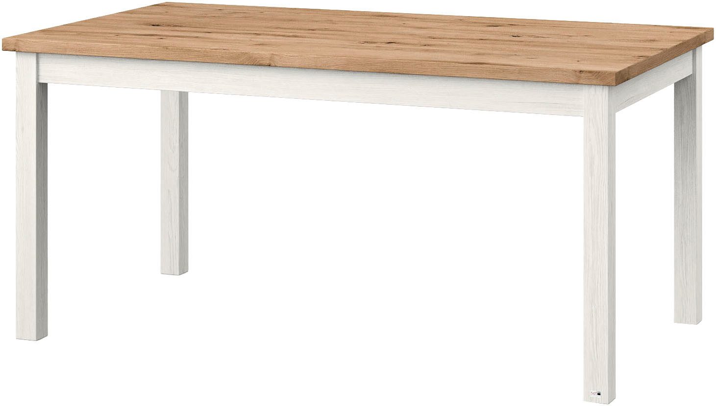 set one by Musterring Eettafel York in 3 kleurvarianten en 4 maten verkrijgbaar, met eiken plaat