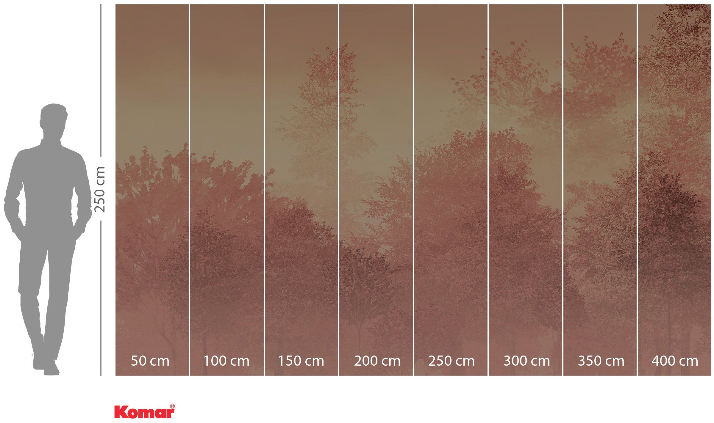 Komar Vliesbehang Digitale print vlies - Heartwood - Afmeting 400 x 250 cm (1 stuk)