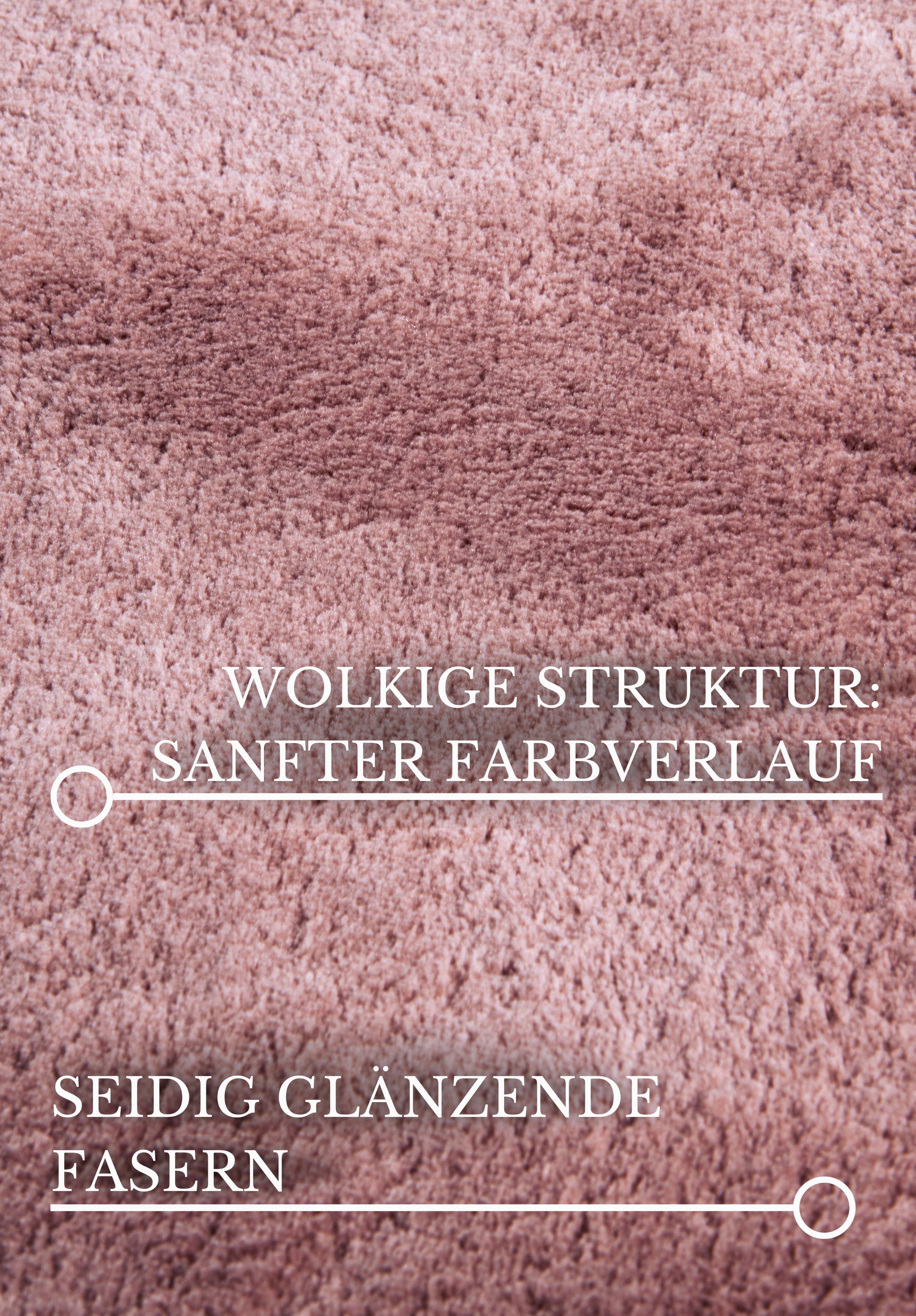 Villeroy & Boch Vloerkleed Leon Lange pool, shaggy, effen, pluizig, zacht, glanzend, modern, effen