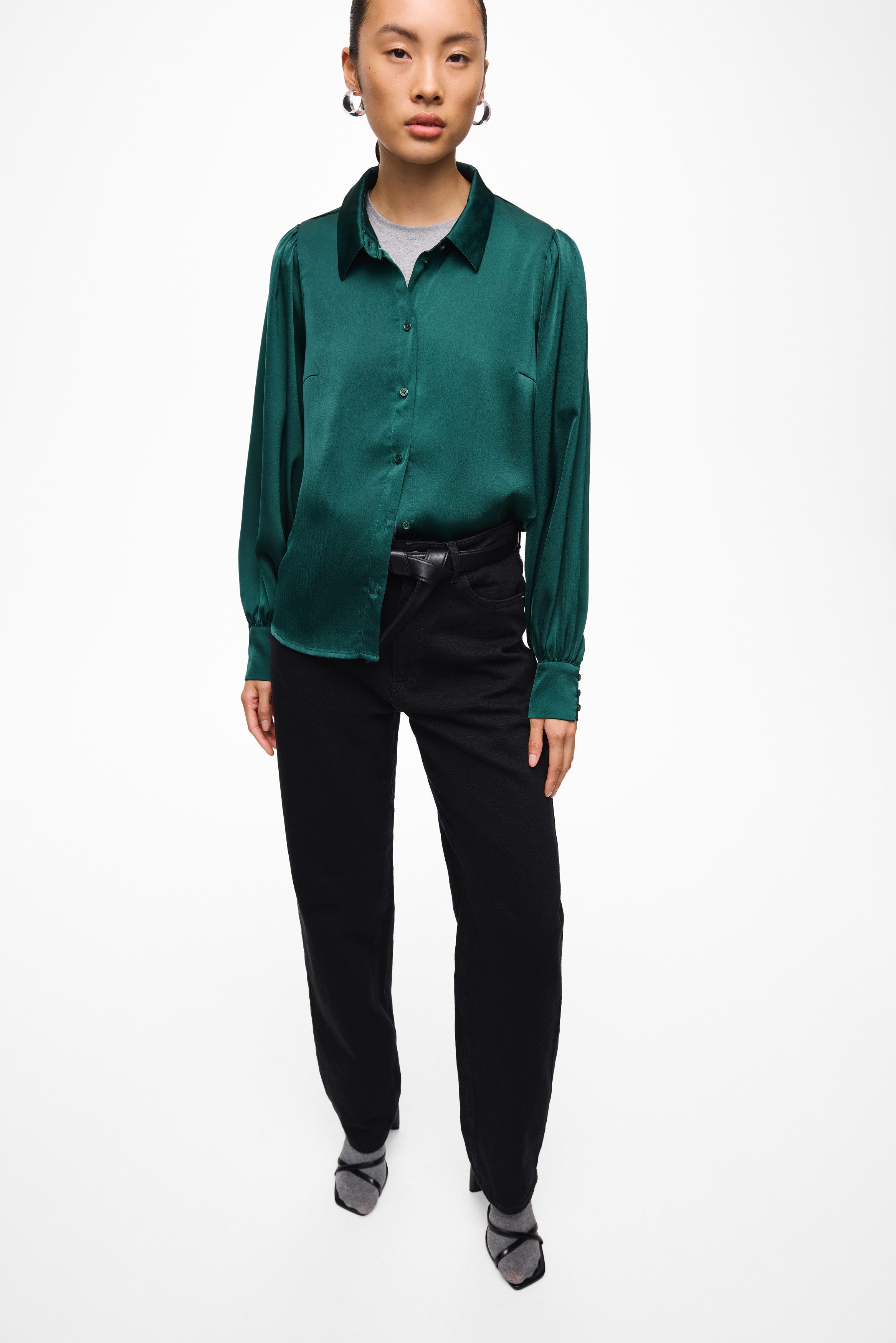 Vila Blouse met lange mouwen VIENNA RAVENNA L/S BALLOON SHIRT - NOOS