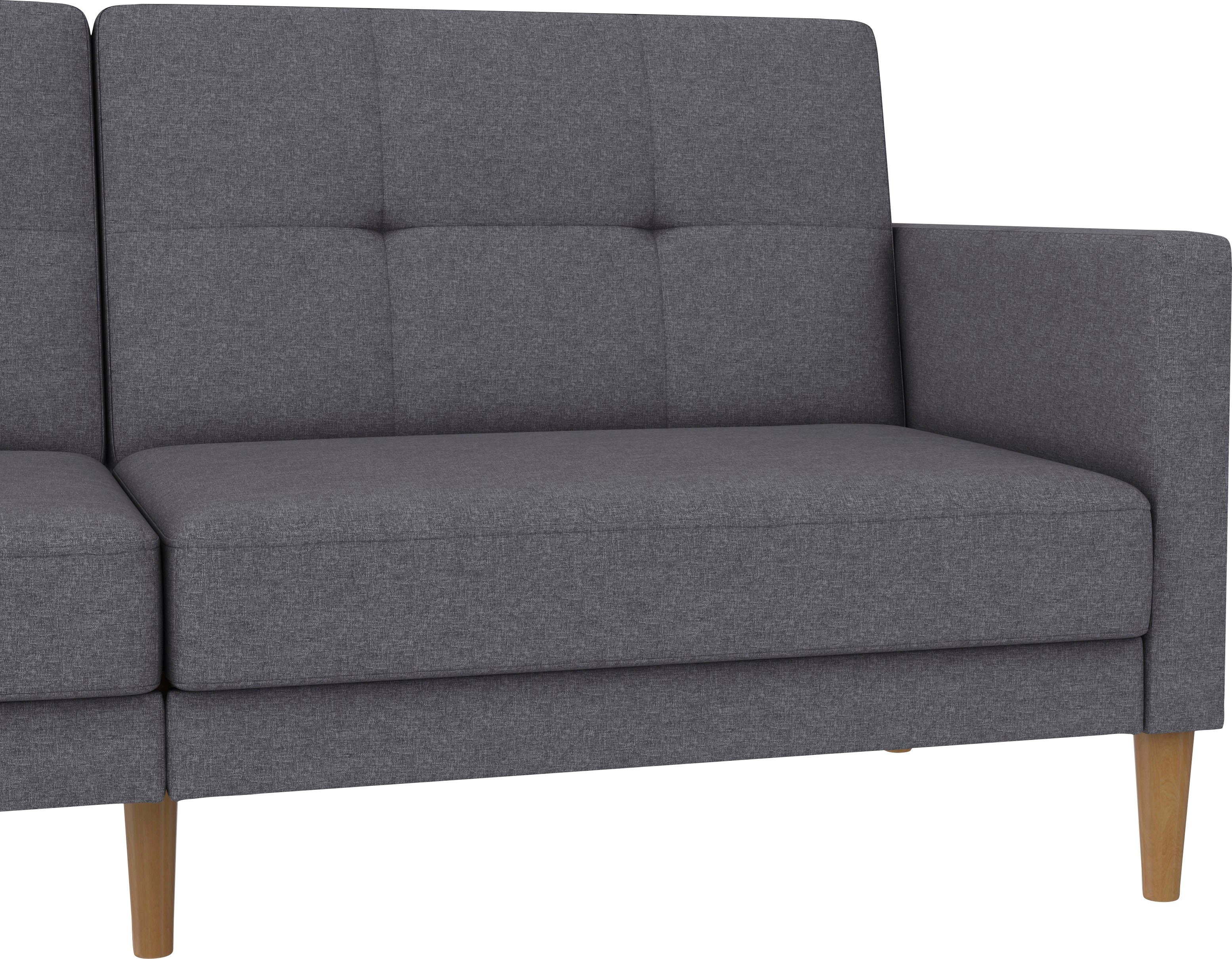 Dorel Home 3-zitsbank Lilly Bedfunctie, rugleuning 3-voudig verstelbaar, zithoogte 43 cm