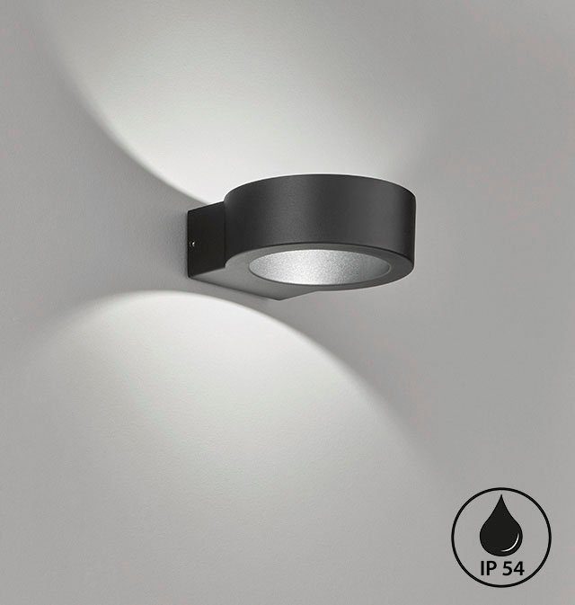 Honsel Leuchten Led-wandlamp voor buiten Torres (1 stuk) tuinlampen zwart