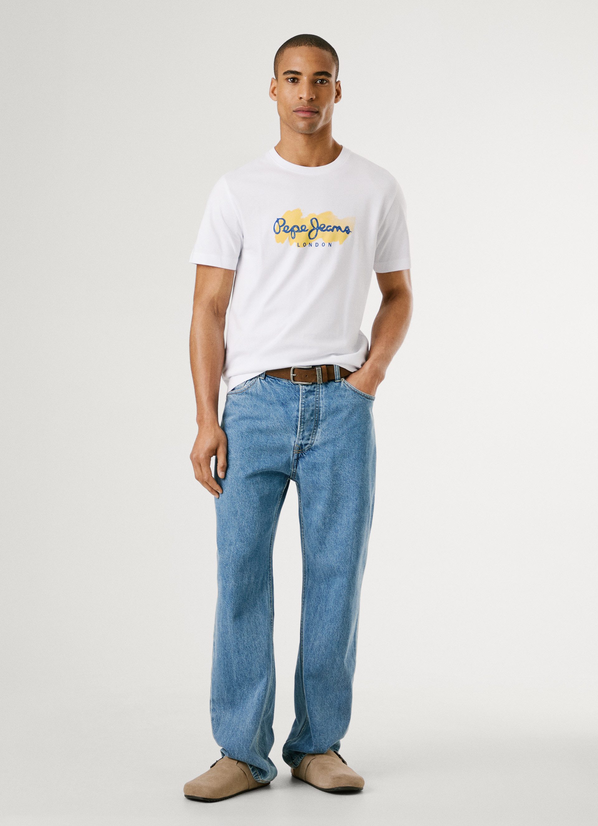 Pepe Jeans T-shirt MILTON TEE met logoprint voor