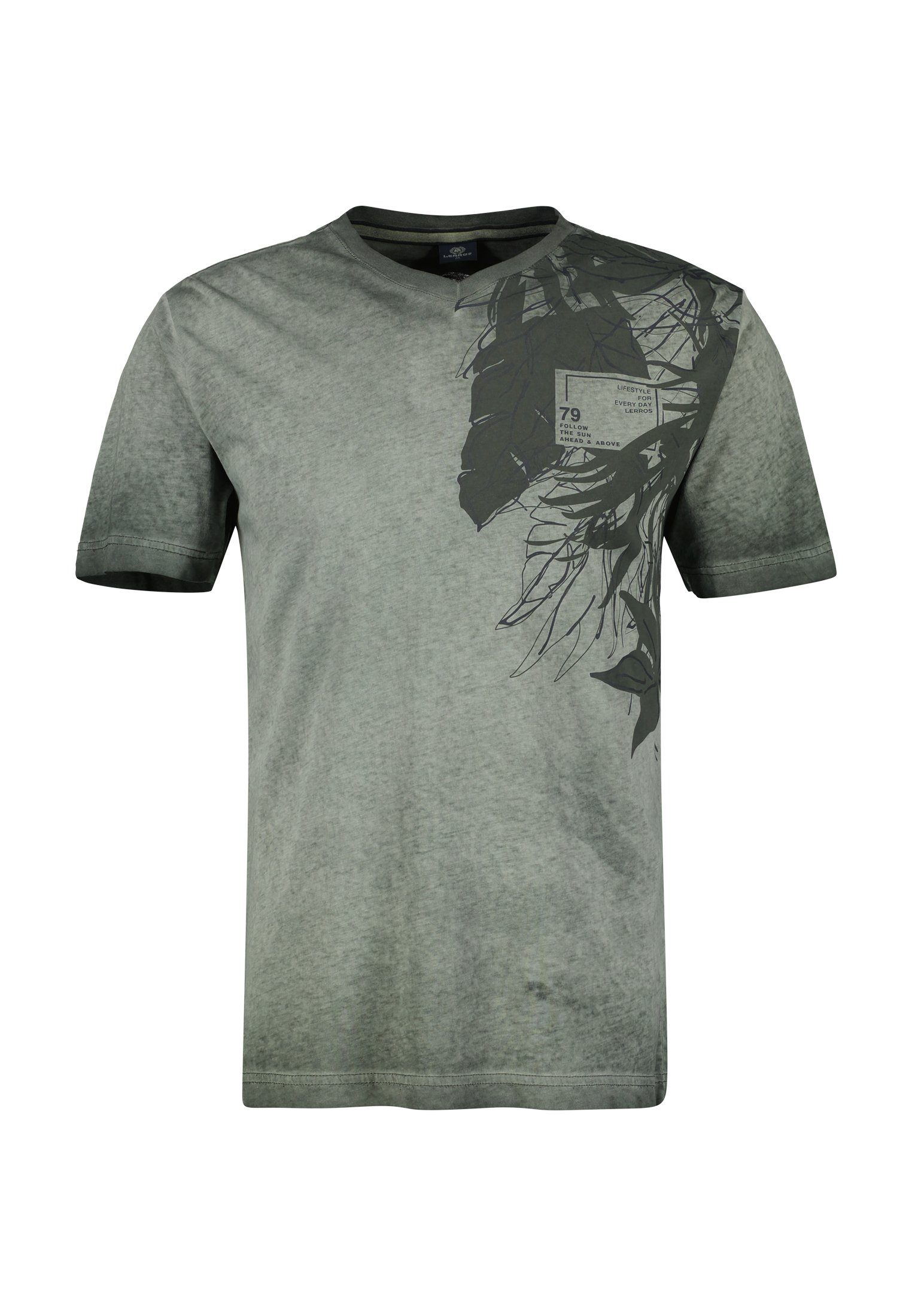 Lerros Shirt met V-hals LERROS V-hals T-shirt met bloemenprint