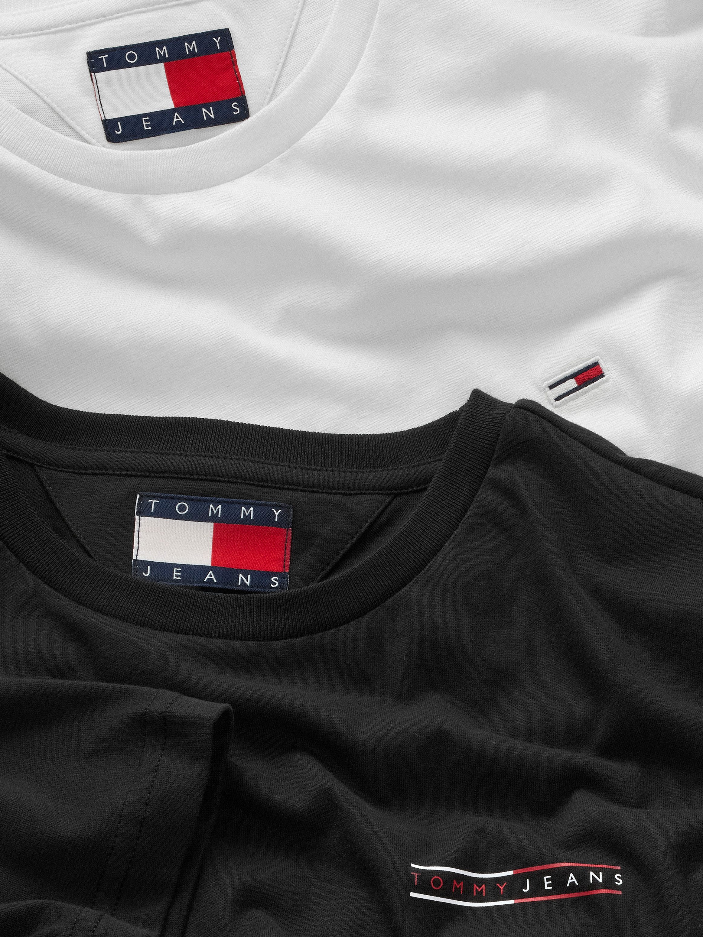 TOMMY JEANS Shirt met korte mouwen TJM SLIM 2PACK MIX TEE EXT (Set van 2)