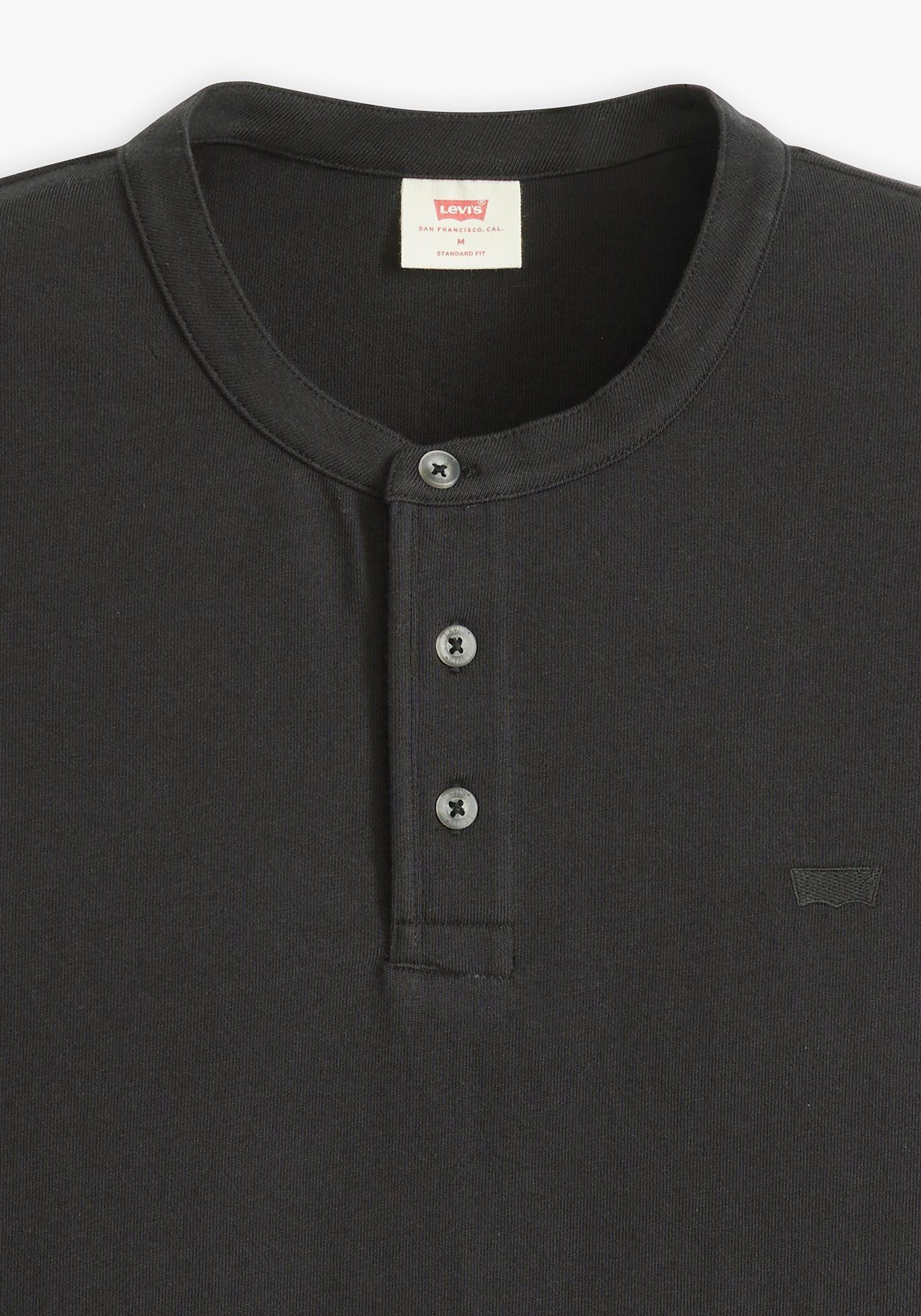 Levi's Henleyshirt met geborduurd logo