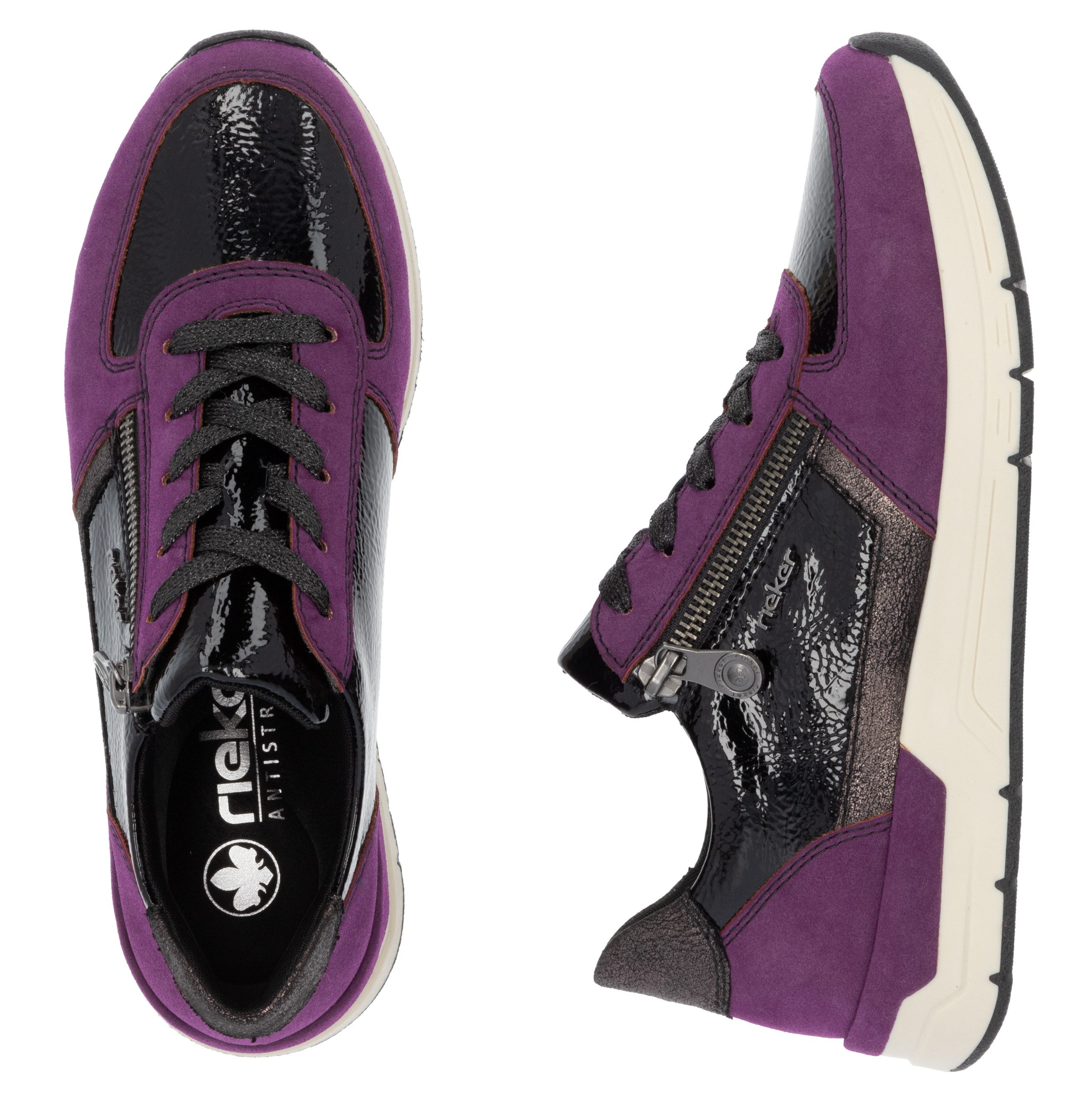 Rieker Sneakers veterschoenen, lage schoen, vrijetijdsschoen in modieus ontwerp