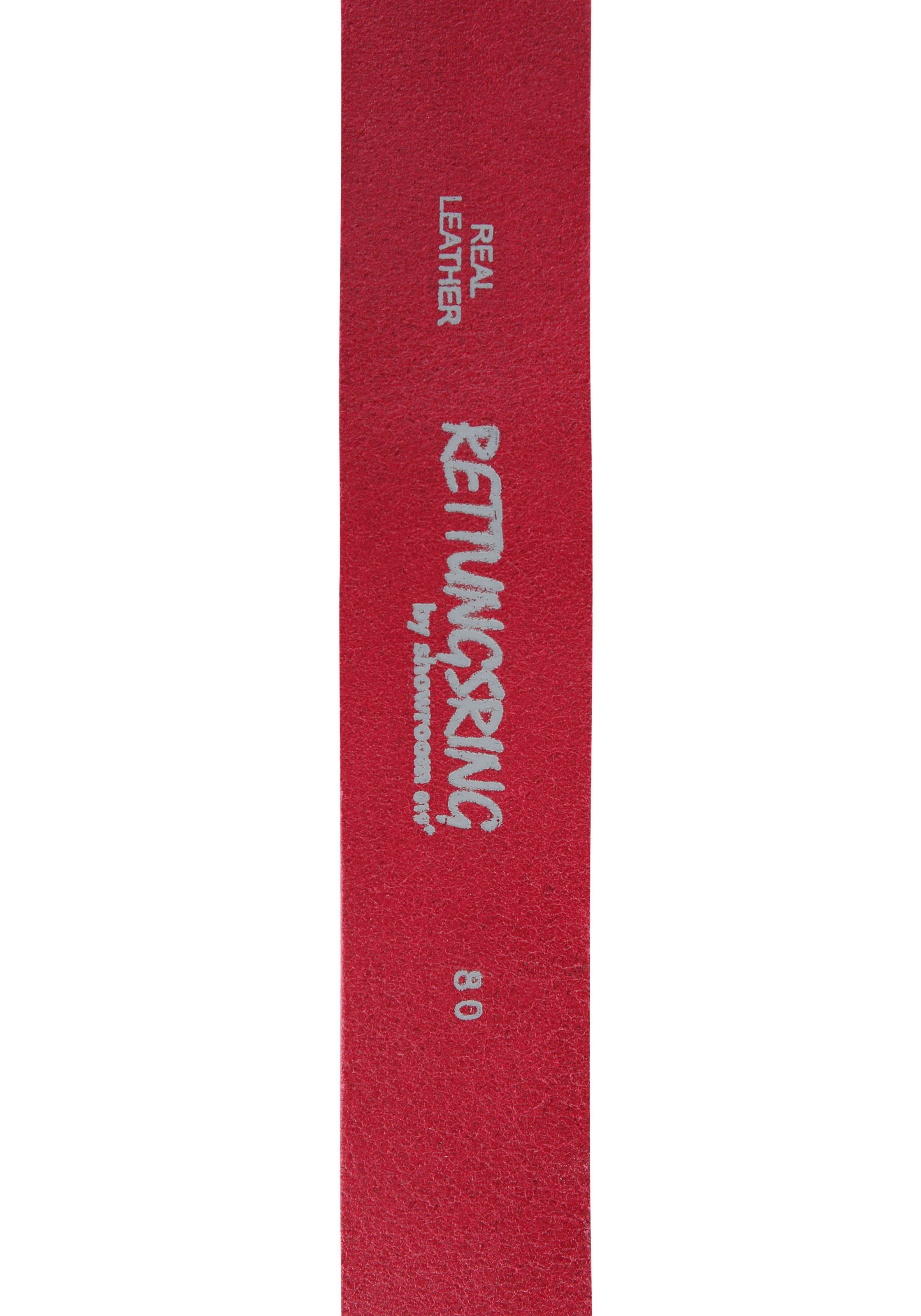 RETTUNGSRING by showroom 019° Leren riem met verwisselbare sluiting "mandala zilverkleur"