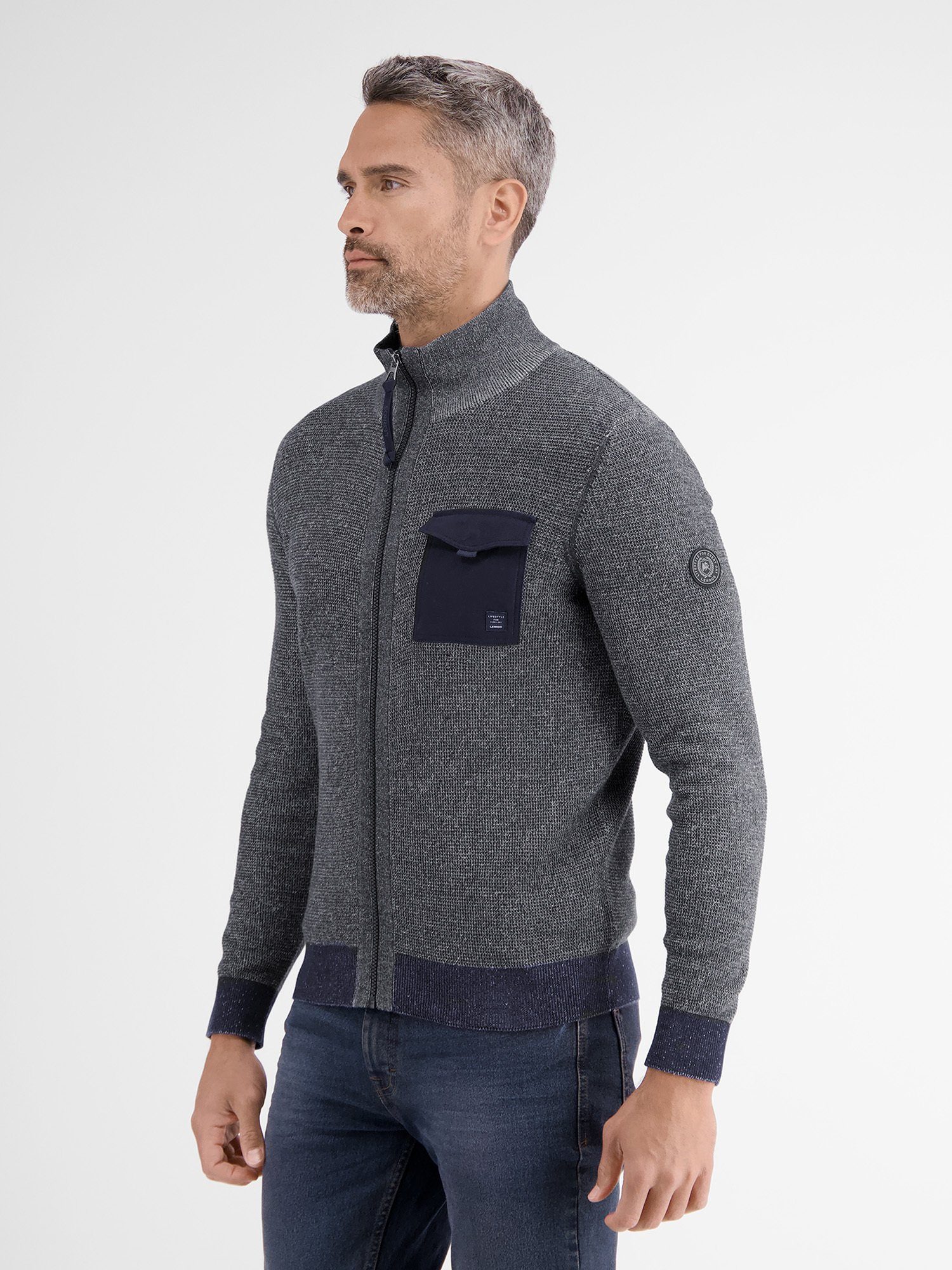 Lerros Vest LERROS brei jack in stevige look