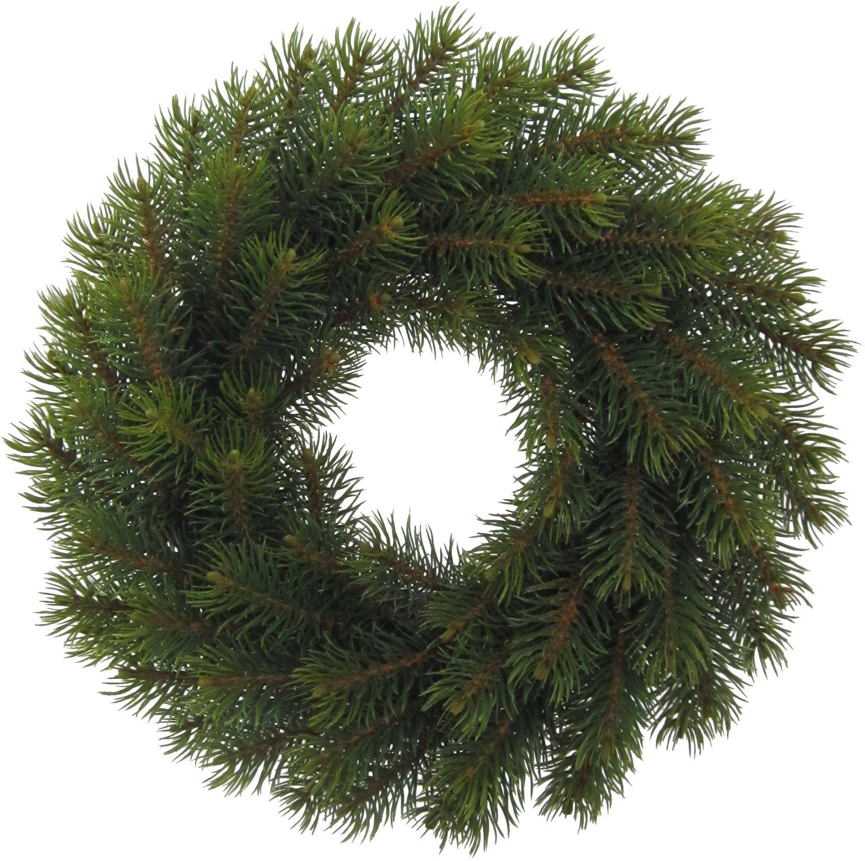 Creativ green Winterse kunstplant Kerst versiering Krans, Ø 25 cm, 2-delige set (2 stuks)