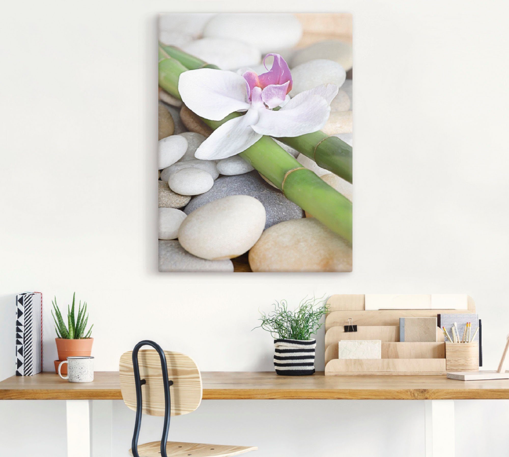 Artland Artprint Zen orchidee als artprint van aluminium, artprint op linnen, muursticker, verschillende maten