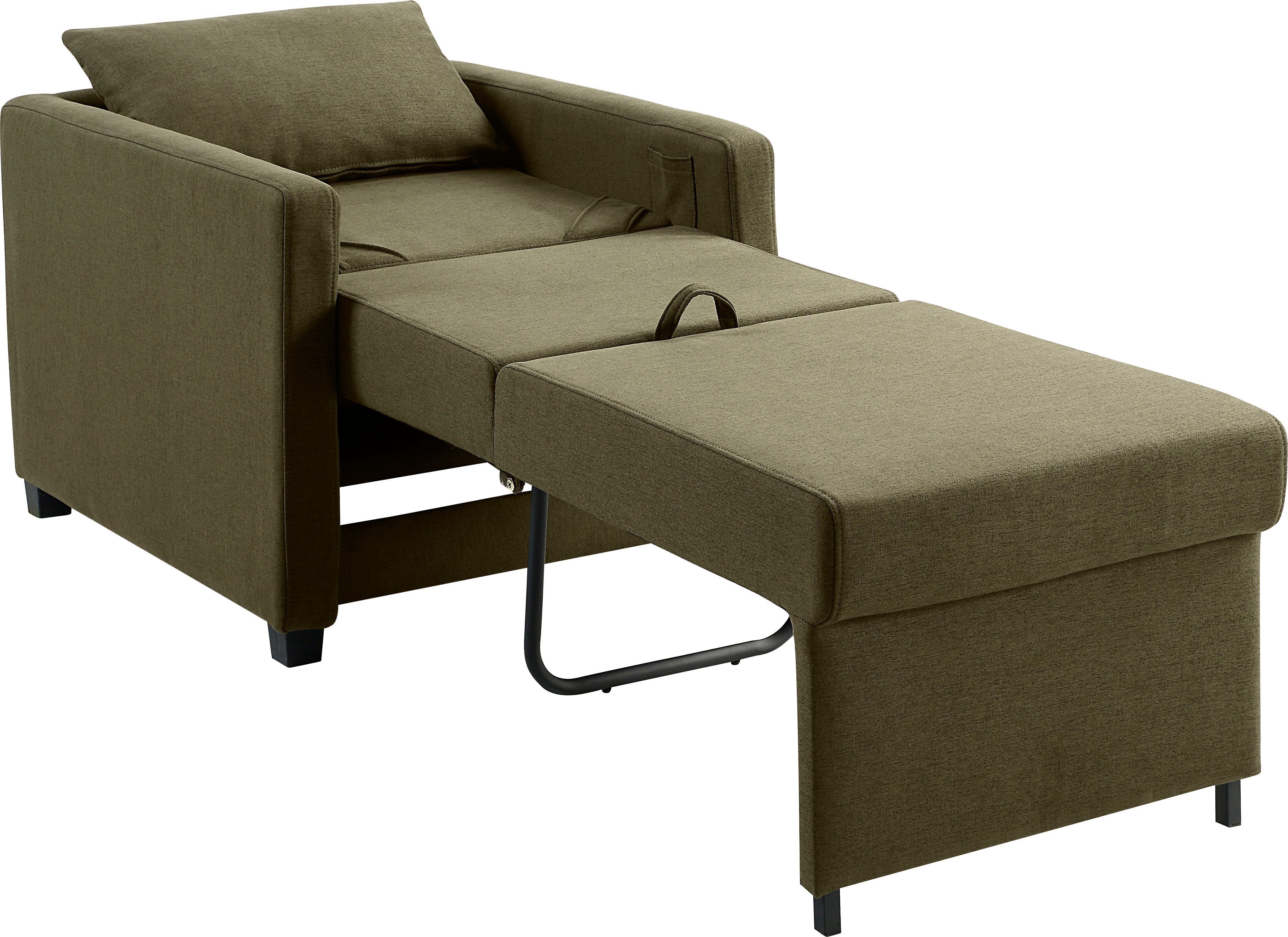 ATLANTIC home collection Relaxfauteuil Jerry met slaapfunctie, als logeerbed en inclusief kussens