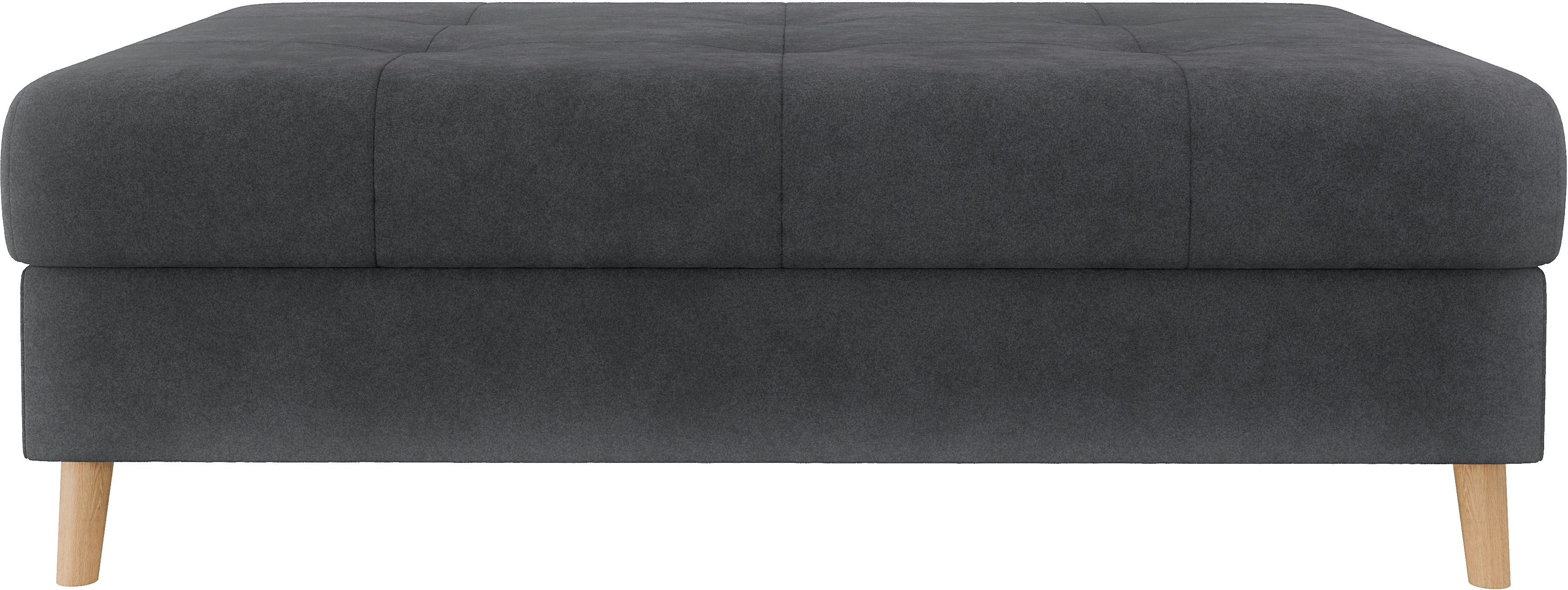 Home affaire Hocker CHARRE XXL, stiksel in het zitgedeelte, afmetingen: B/D/H: 118/73/40 cm