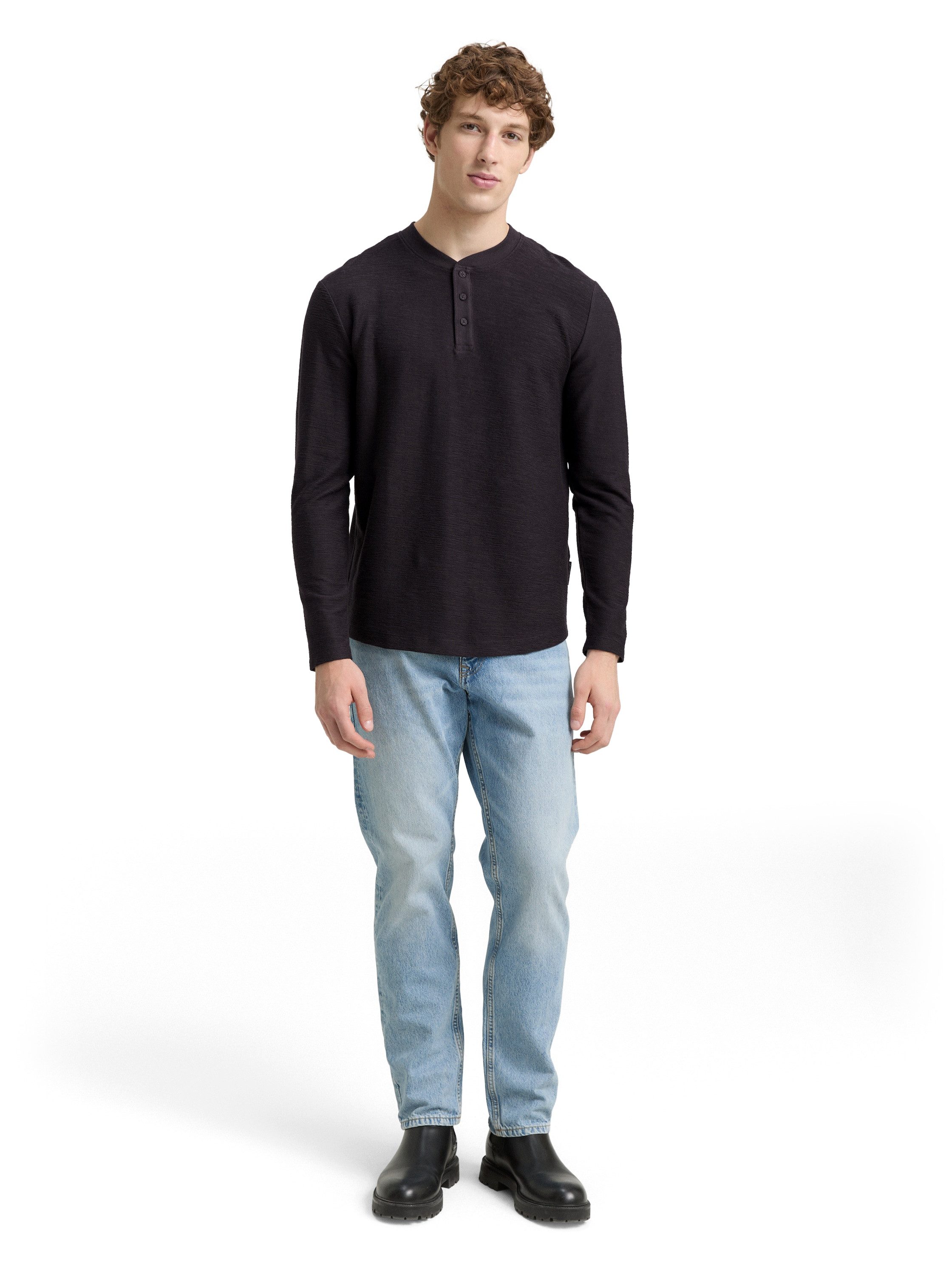 Tom Tailor Denim Shirt met lange mouwen met knoopsluiting