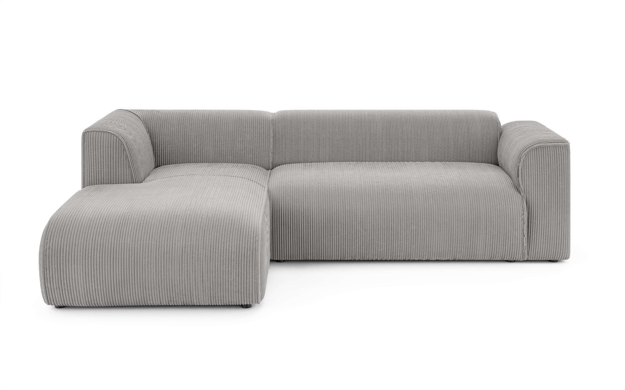 INOSIGN Hoekbank MERID L-vorm (257 cm), tijdloos & stijlvol ontwerp Uitgebreid gepolsterd, in cord, chenille en structuur