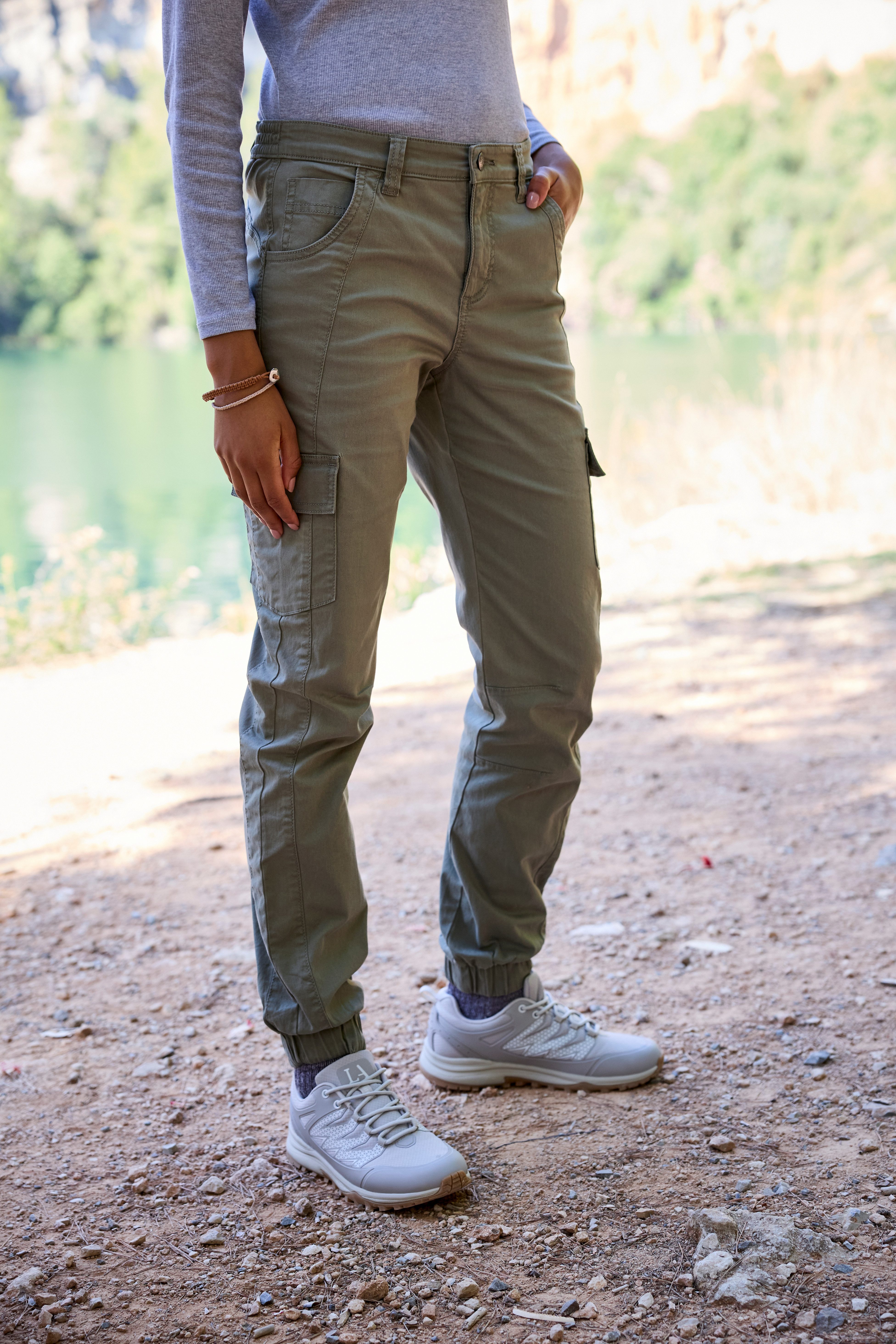 vivance active Trekkingbroek Cargo Jeans Optik Katoenmix met cargozakken