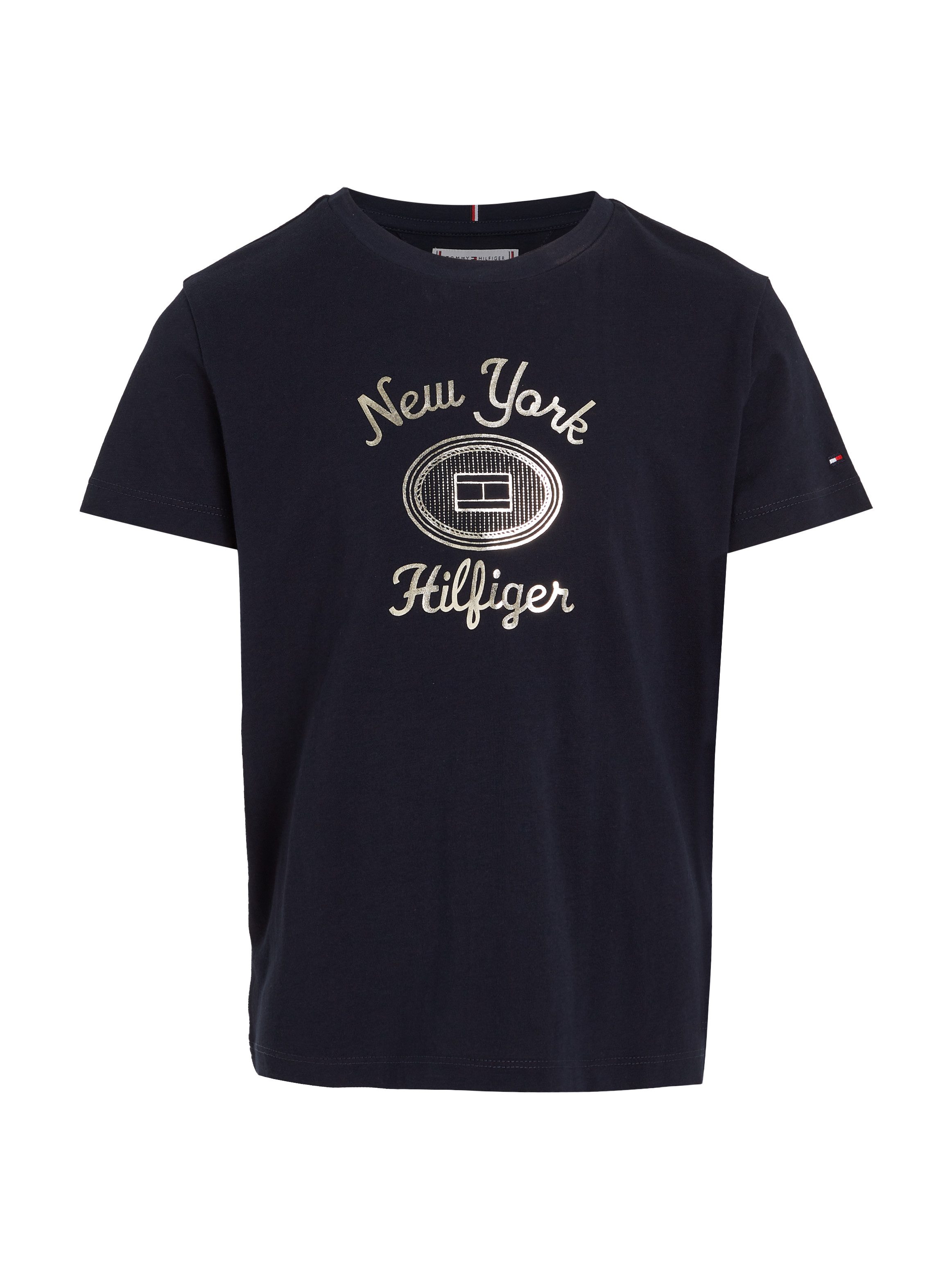 Tommy Hilfiger Shirt met korte mouwen HILFIGER NY FOIL REG TEE SS Kinderen tot 16 jaar met logo-opdruk