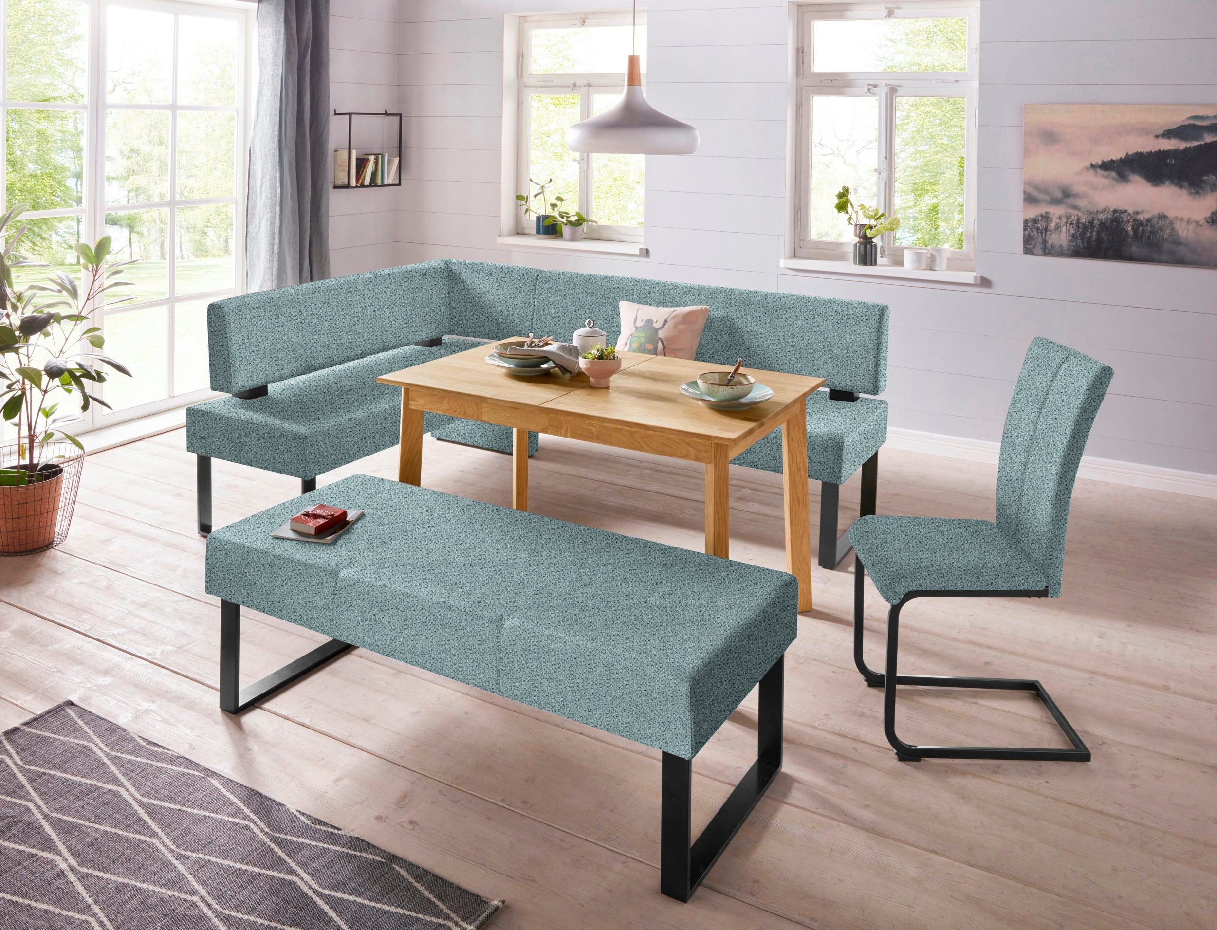 Home affaire Zitbank Oliver Breedte 140 cm, met metalen frame