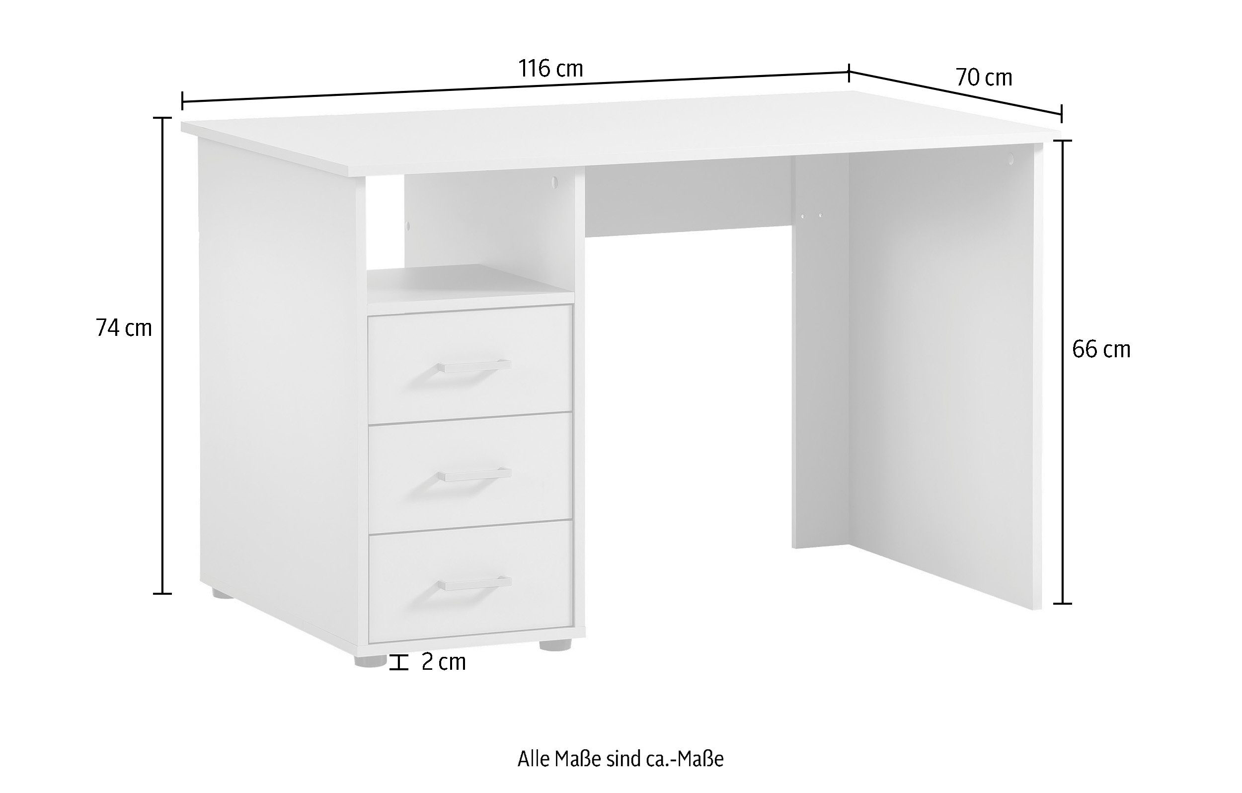 Schildmeyer Bureau Baku Breedte 116 cm, Made in Germany