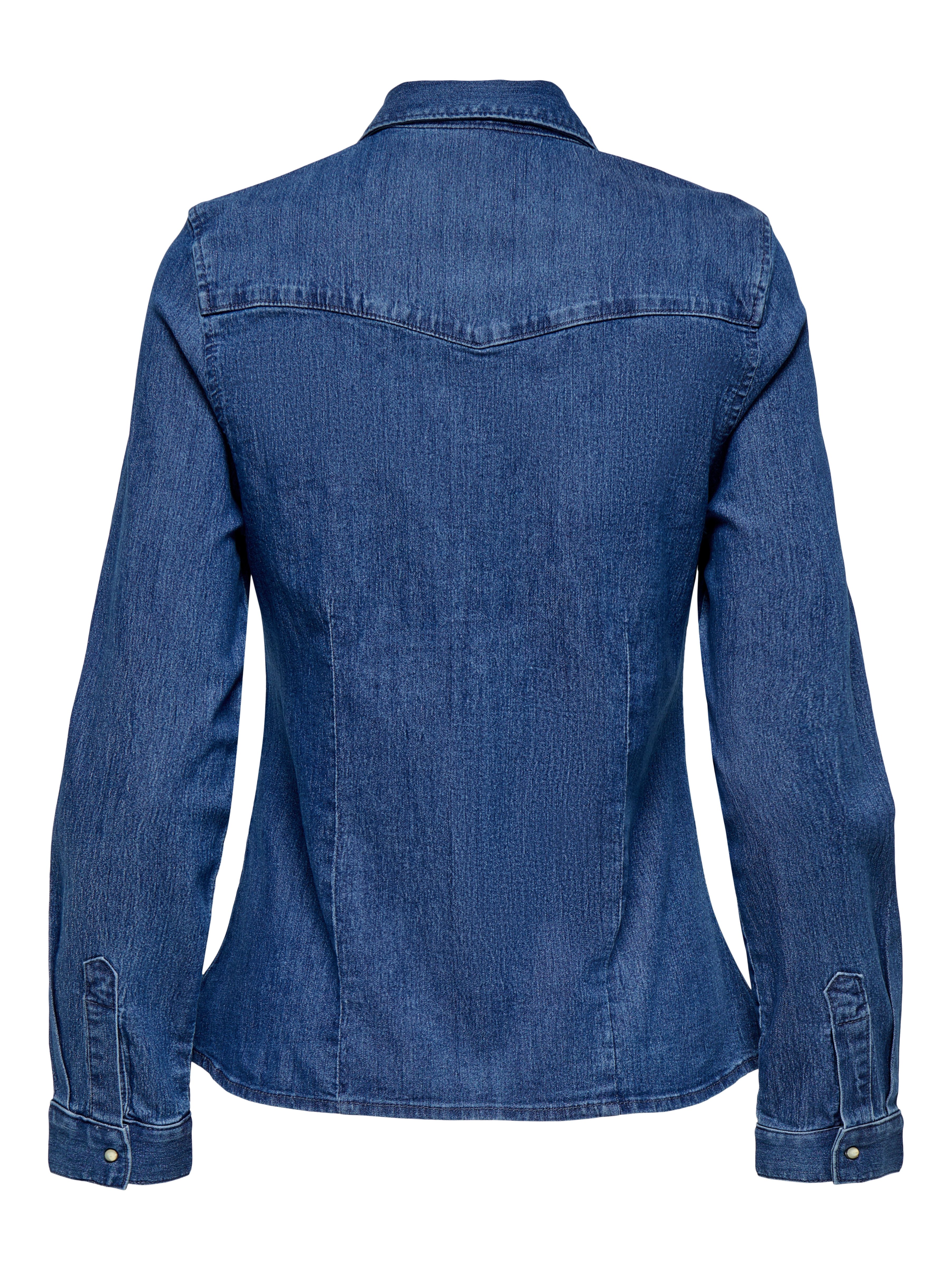 Only Jeans blouse ONLSASIA L/S RHINESTONE DNM SHIRT AKM