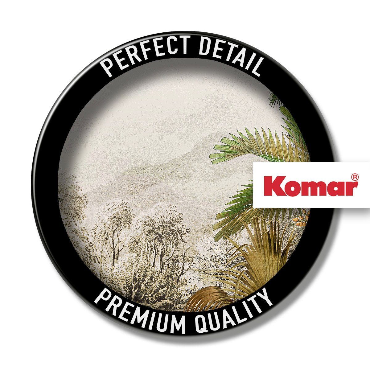 Komar Artprint op linnen Hiding Parrot - Afmeting 60 x 90 cm (1 stuk)