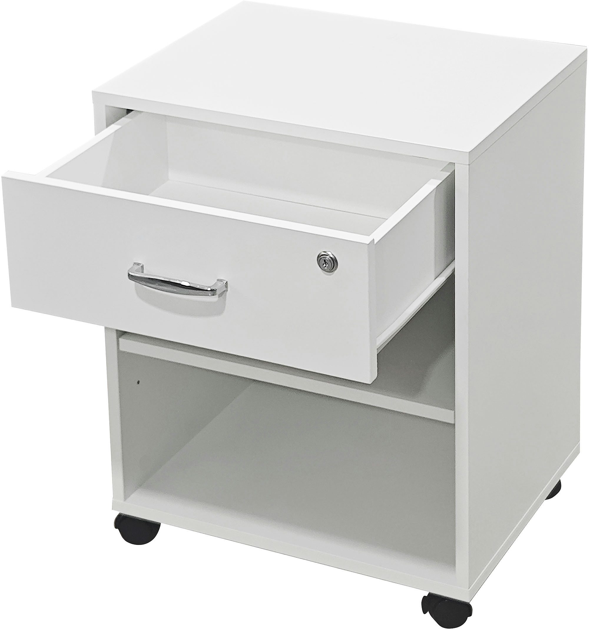 INOSIGN Kastje op wieltjes Dranoel Kantoorcontainer, afsluitbaar, metalen handgreep, breedte 45 cm