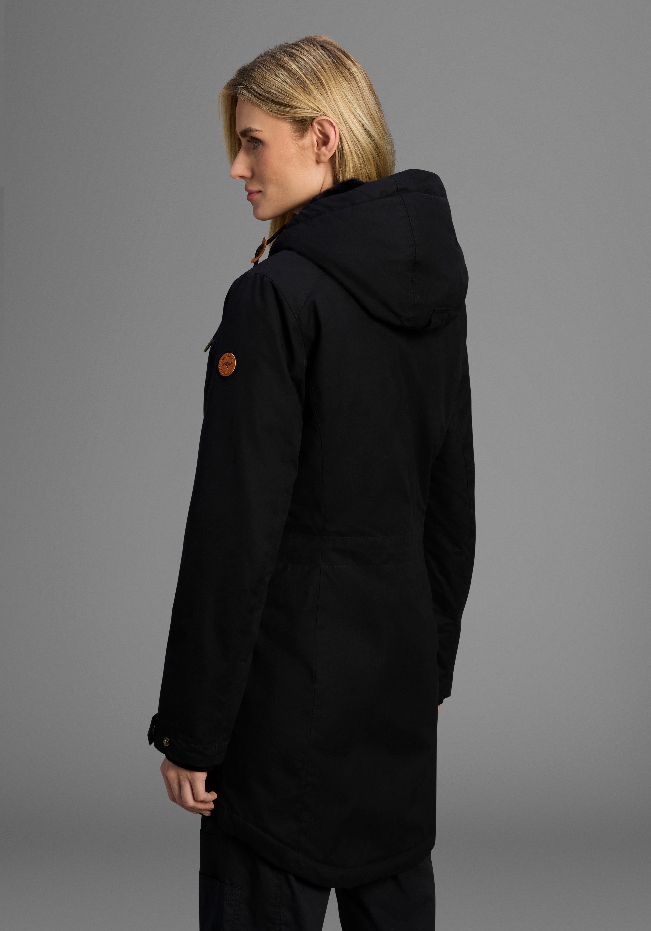 KangaROOS Parka met teddy imitatiebont gevoerd, winterjas