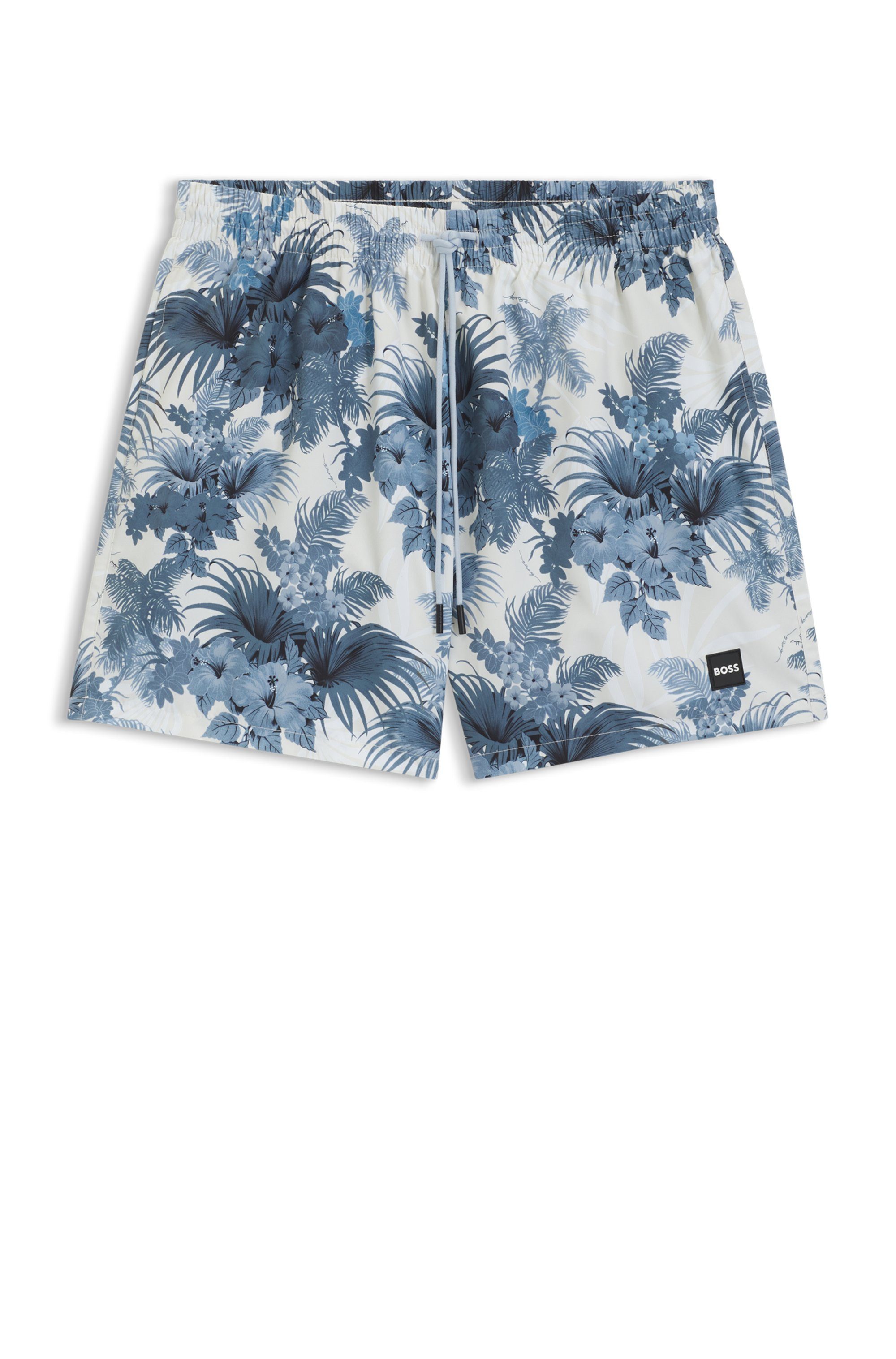 BOSS Zwemshort Piranha met kleurrijke all-over print