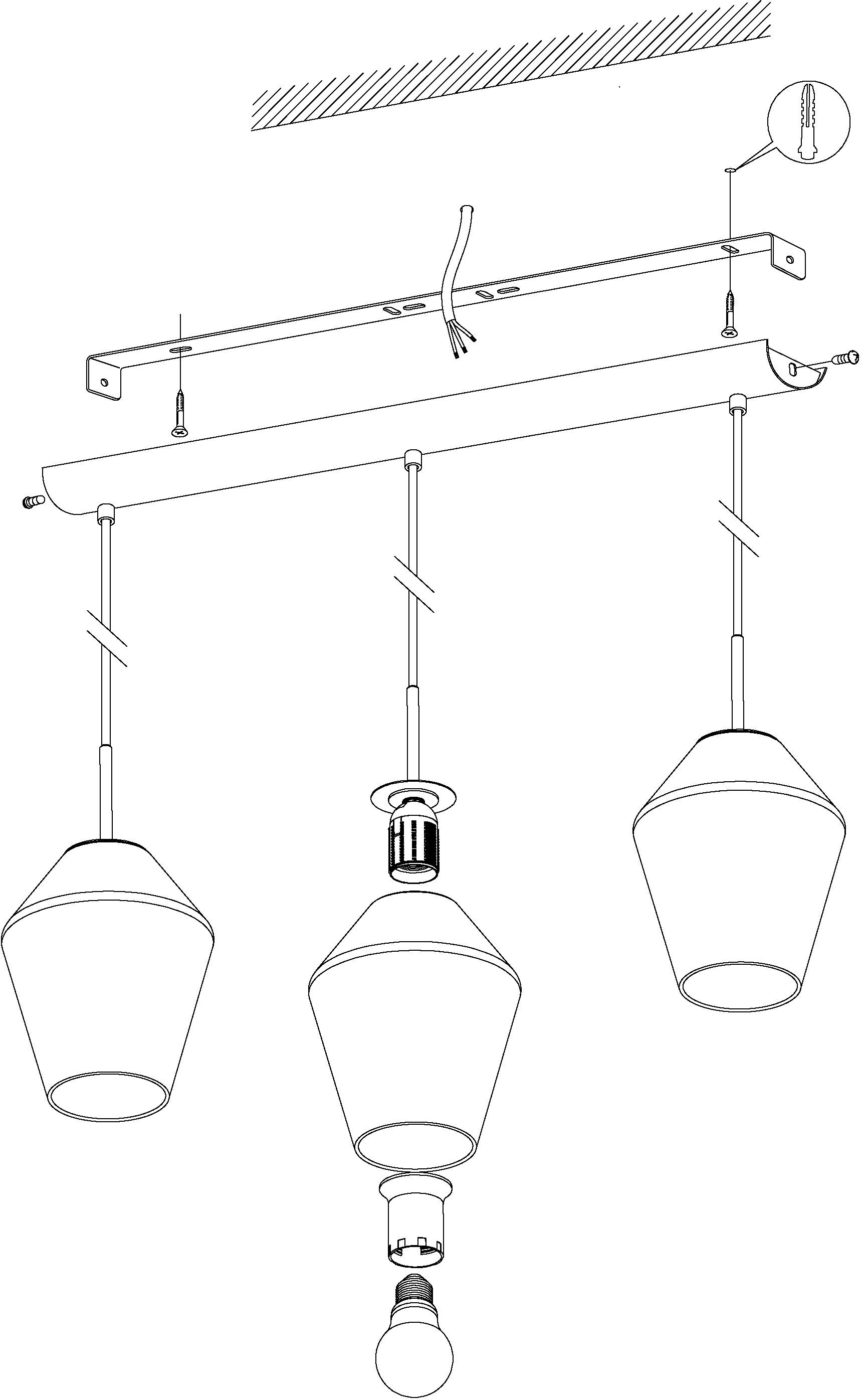 EGLO Hanglamp MURMILLO Hanglicht, hanglamp