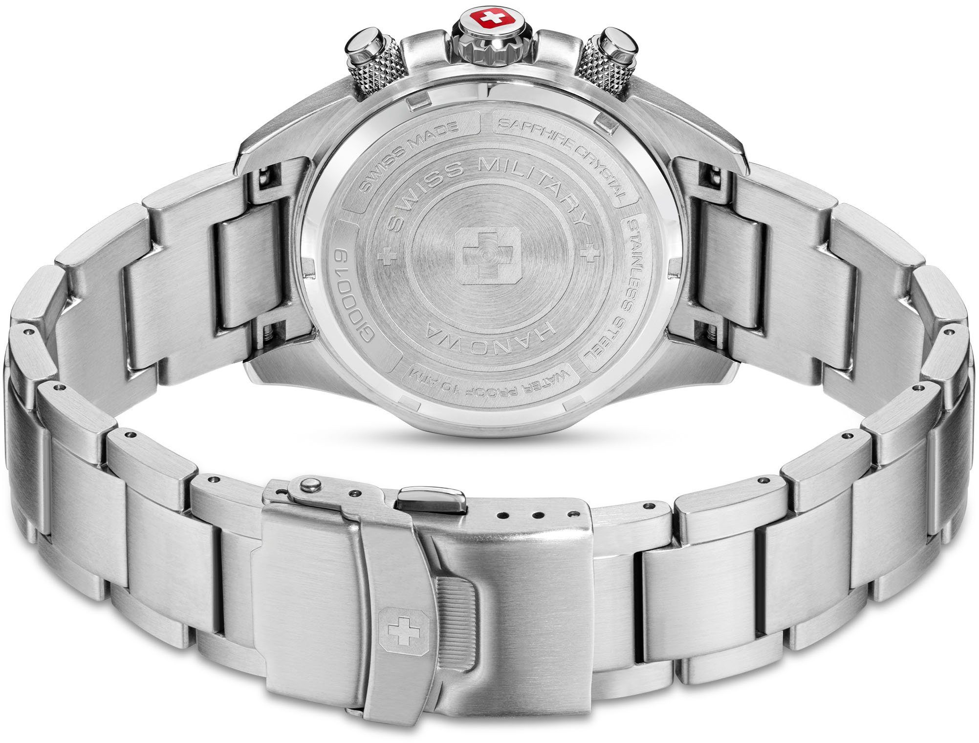 Swiss Military Hanowa Chronograaf CHIROPTERA NIGHT VISION, SMWGI0001901 Quartzhorloge, herenhorloge, datum, stopwatchfunctie, saffierglas, Swiss Made