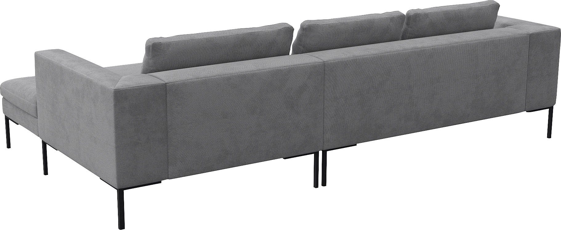 FLEXLUX Hoekbank Loano, geweldige zitcomfort, L-vorm moderne zitbank, vrijstaand, losse kussens, koudschuim in de zitting
