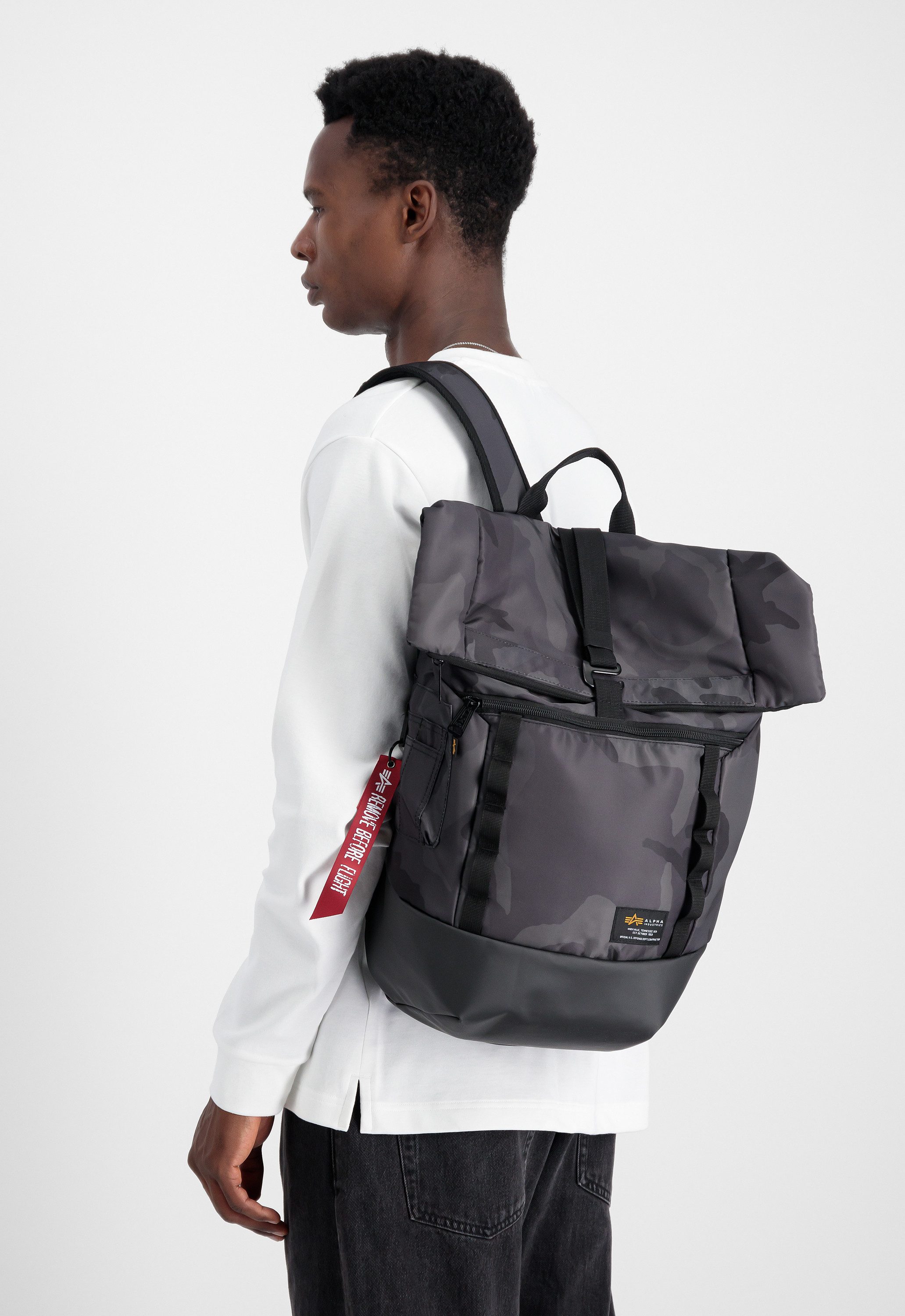 Alpha Industries Rugzak Alpha Industries Accessoires - Bags Crew Roll Top Bag Camo