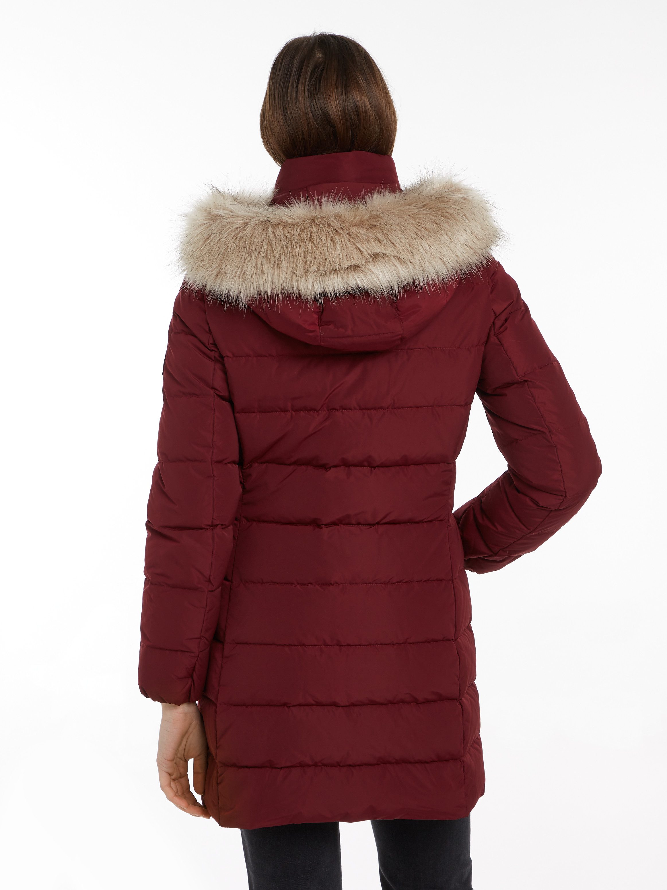 Tommy Hilfiger Gewatteerde jas HERITAGE DOWN TYRA COAT WITH FUR