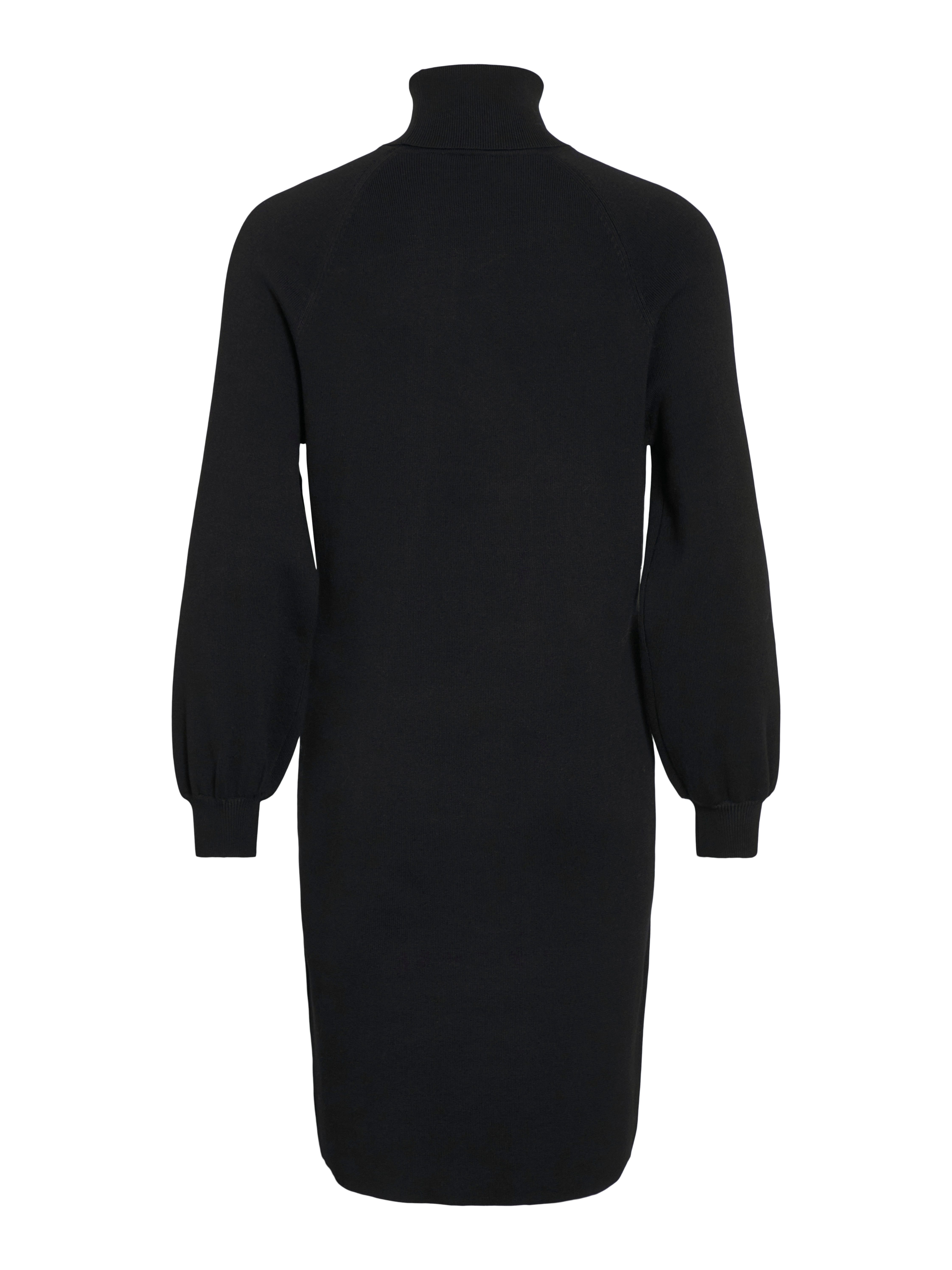 Vila Gebreide jurk VIOSTRIA ROLL NECK L/S KNIT DRESS - NOOS