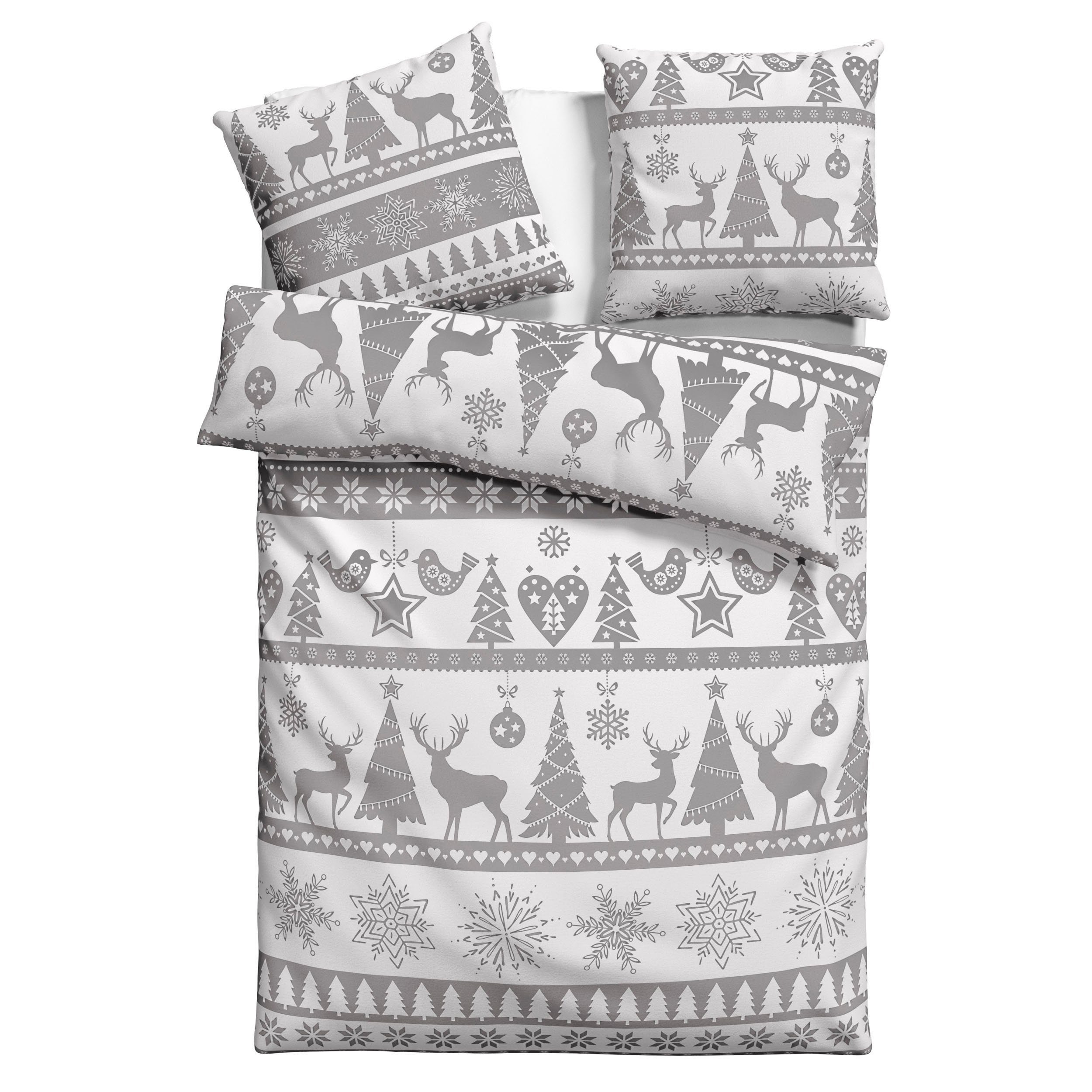 my home Overtrekset Sindbad in maat 135x200 of 155x220 cm, ideaal voor kerst (2-delig)