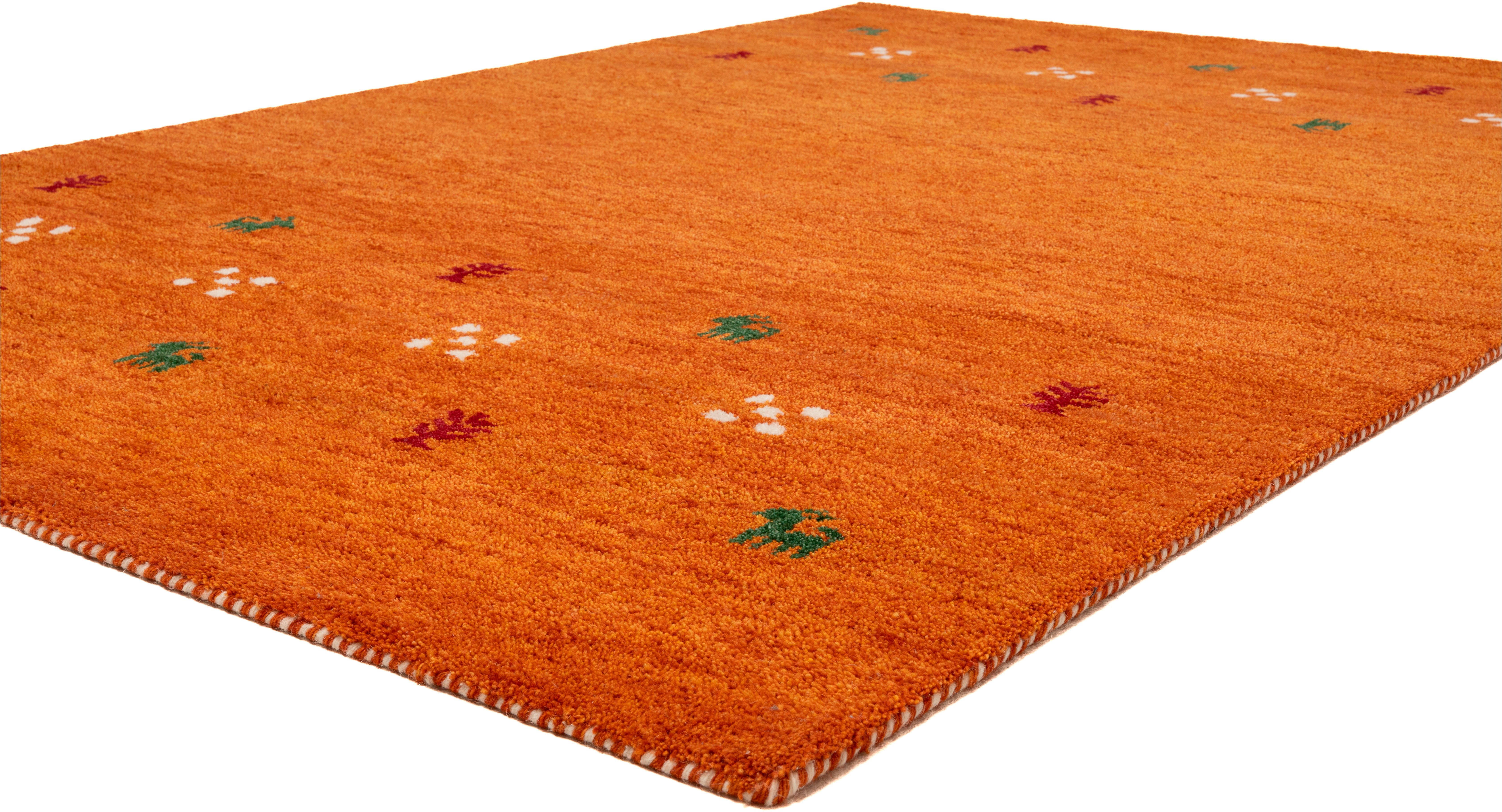 THEKO Wollen kleed Gabbeh motief, handgeweven tapijt, dierenmotief, 100% wol, handgeweven
