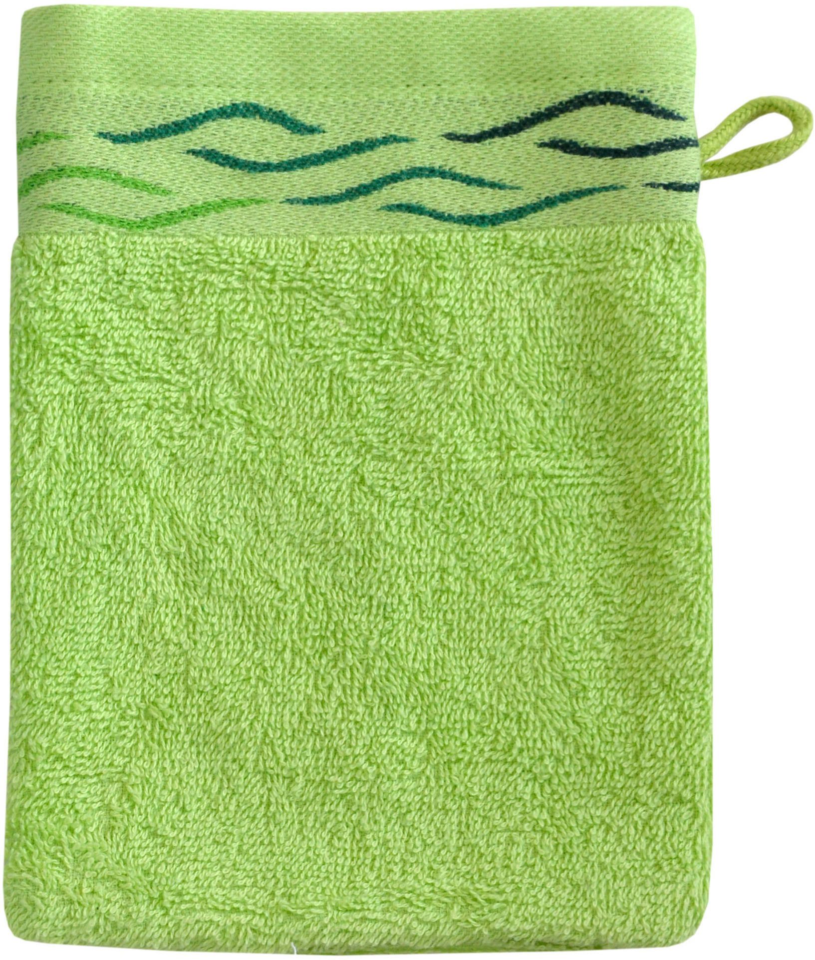 Dyckhoff Washandje WAVE met jacquard rand (set, 6 stuks)