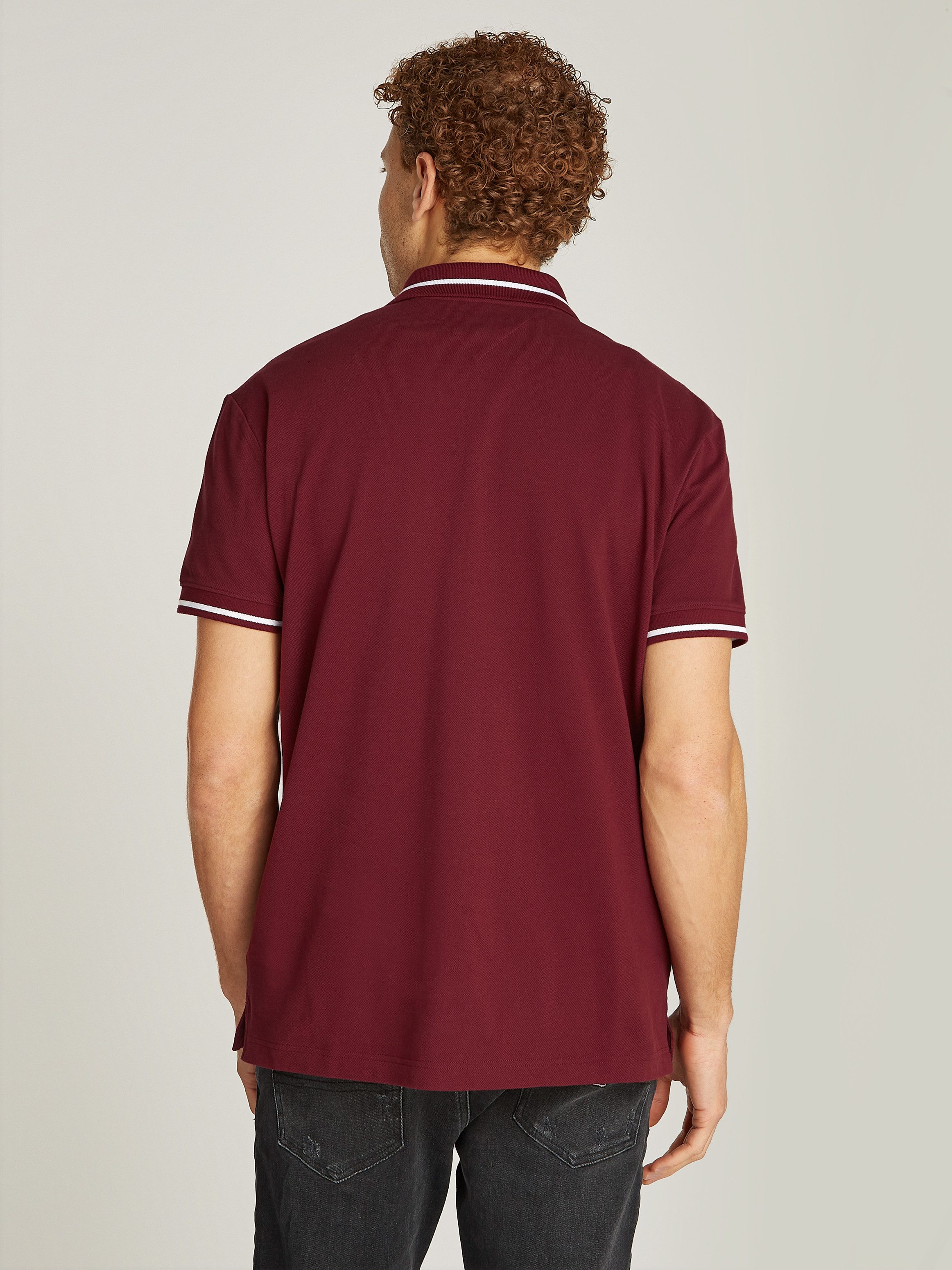 TOMMY JEANS Poloshirt TJM REG TIPPED POLO met gestreepte details