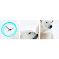 conni oberkircher´s beeld met klok white bears - ijsberen met decoratieve klok, wilde dieren (set) wit