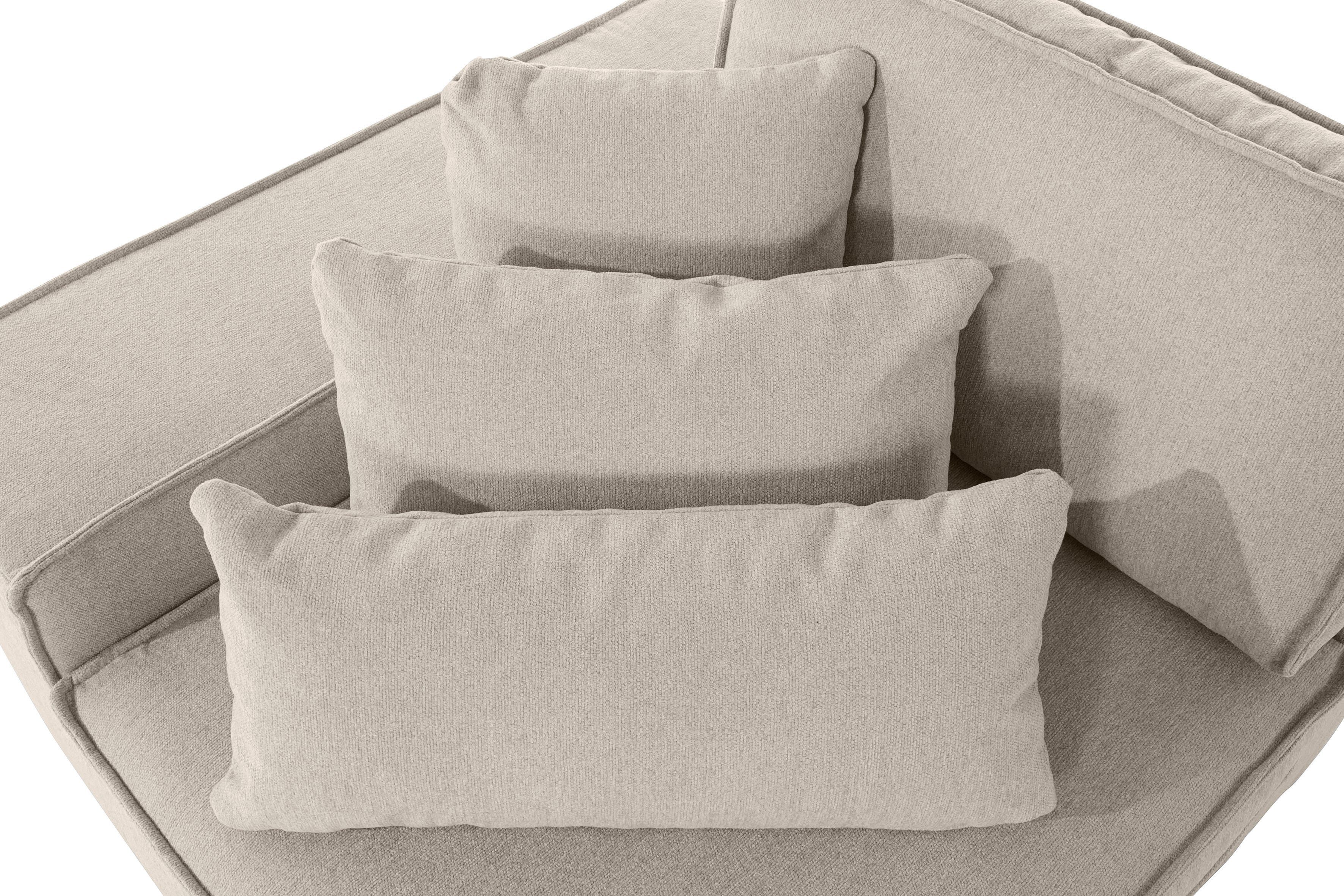 RAUM.ID Ottomane Florid afzonderlijk plaatsbaar of als deel van een modulaire bank, ook in cord