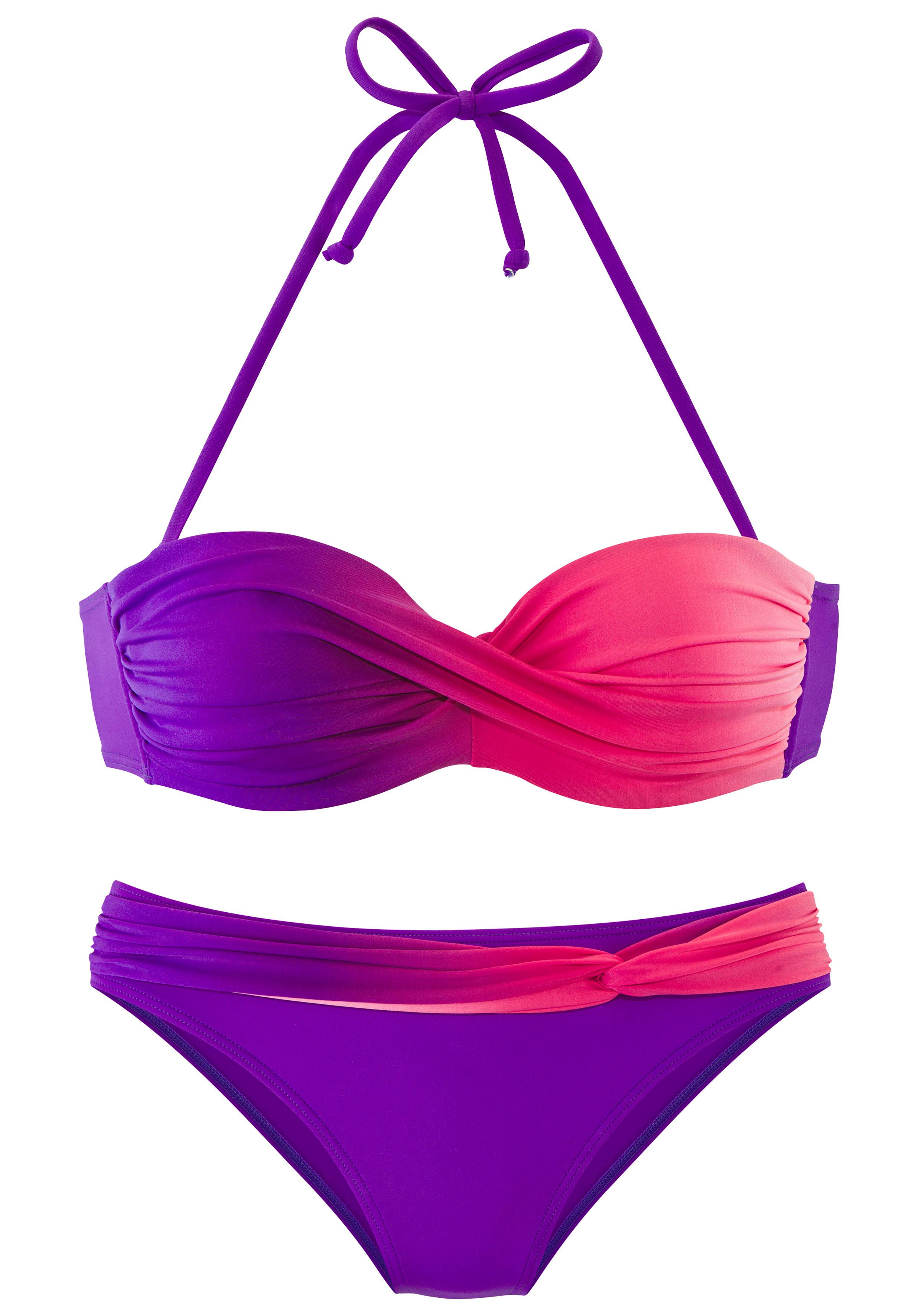 Lascana Beugelbikini in bandeaumodel in een modieus kleurverloop