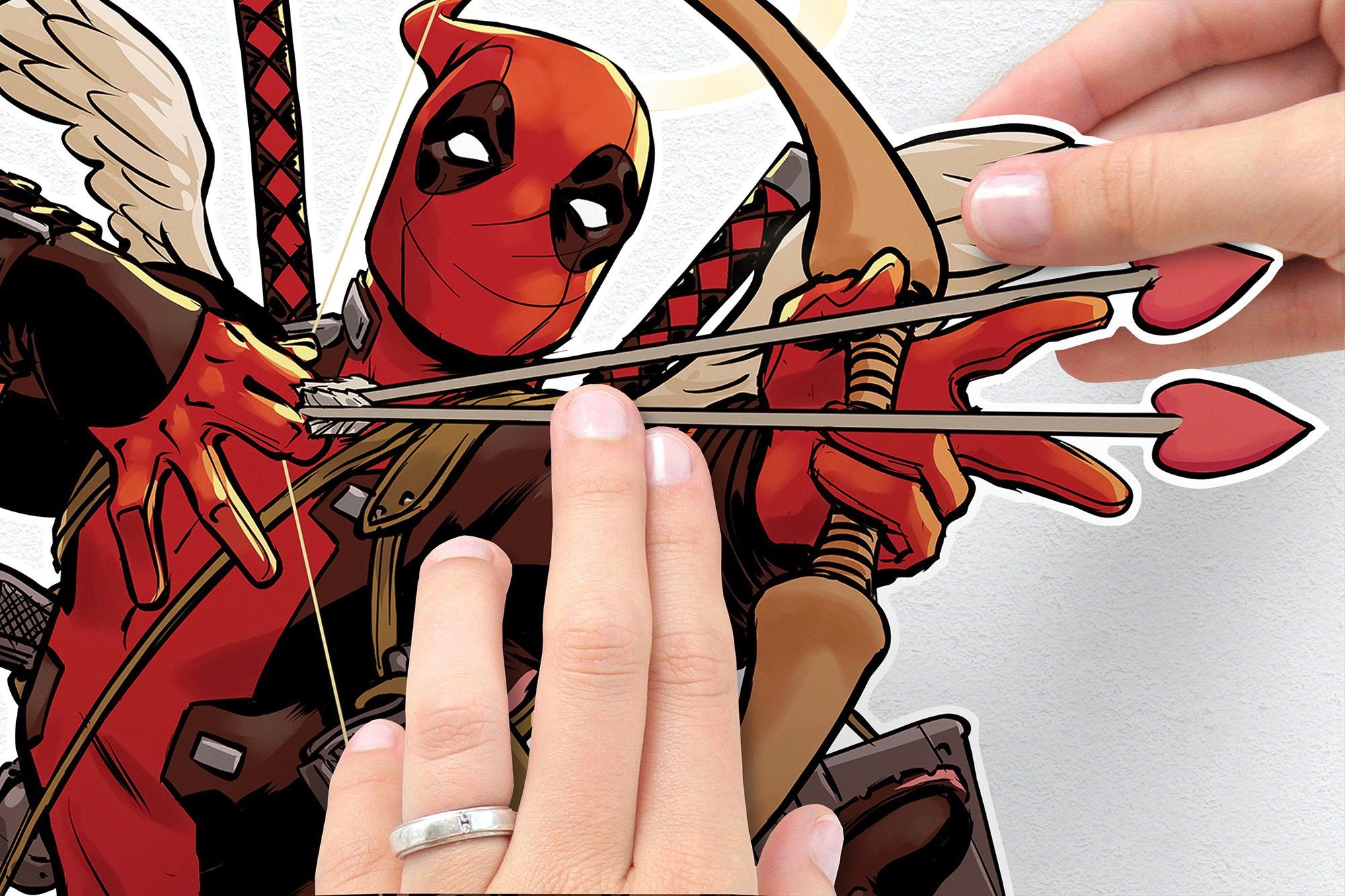 Komar Wandfolie Deadpool Lovepool - afm. 50 x 70 cm zelfklevend, wandstickers, kinderkamer (17-delig)