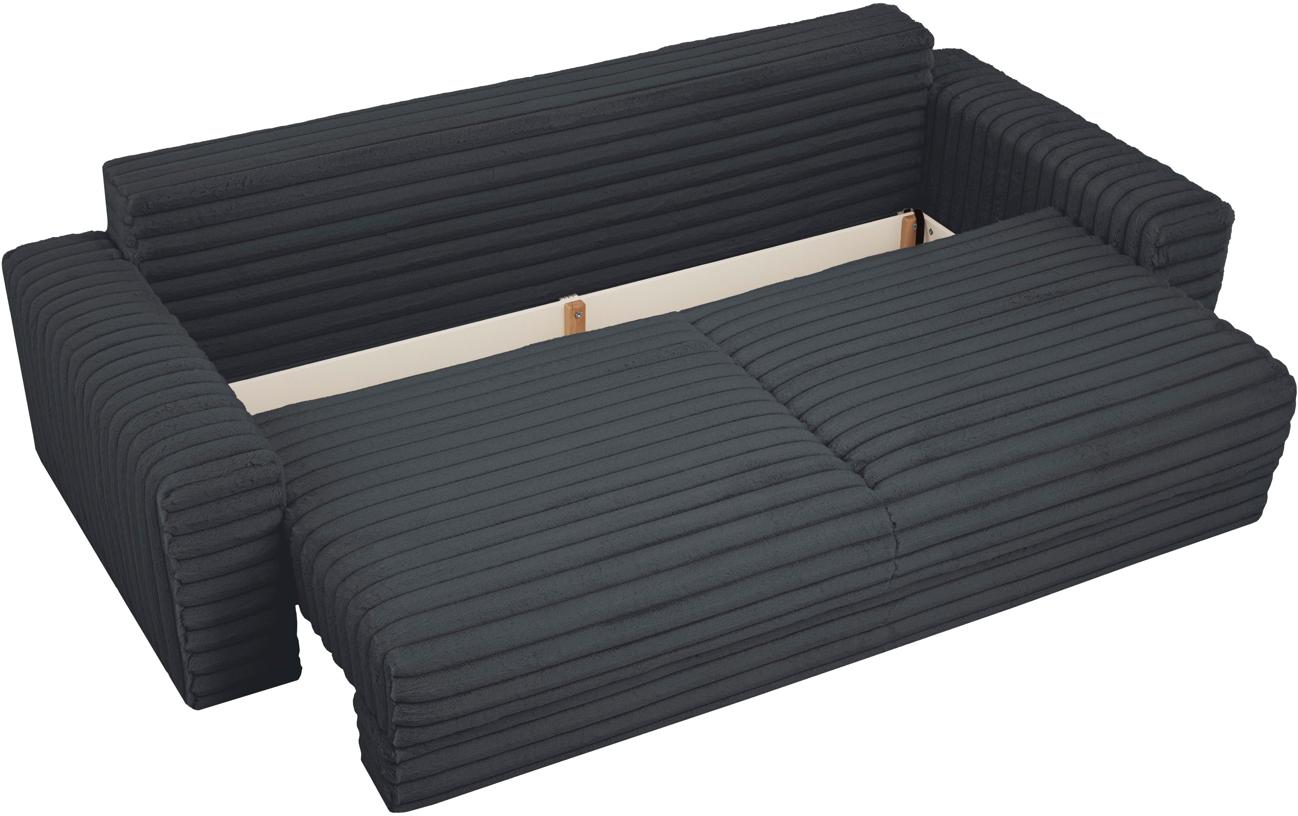 LeGer Home by Lena Gercke Slaapbank Imoga, kussen met slaapfunctie, 3-zits bank, bank met bedlade in moderne kleuren en stoffen, bedfunctie, ligoppervlak: 200x150 cm