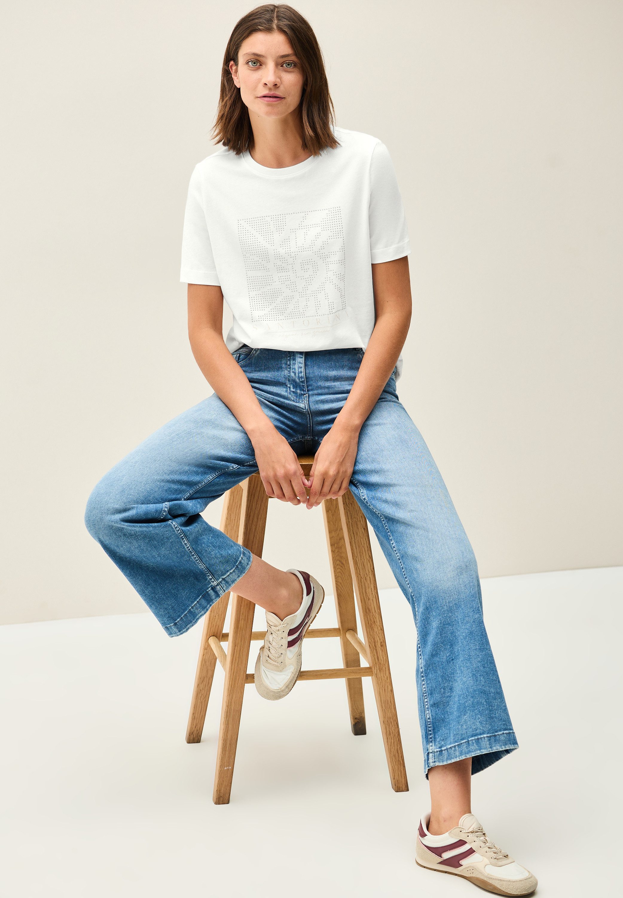Cecil T-shirt met siersteentjes